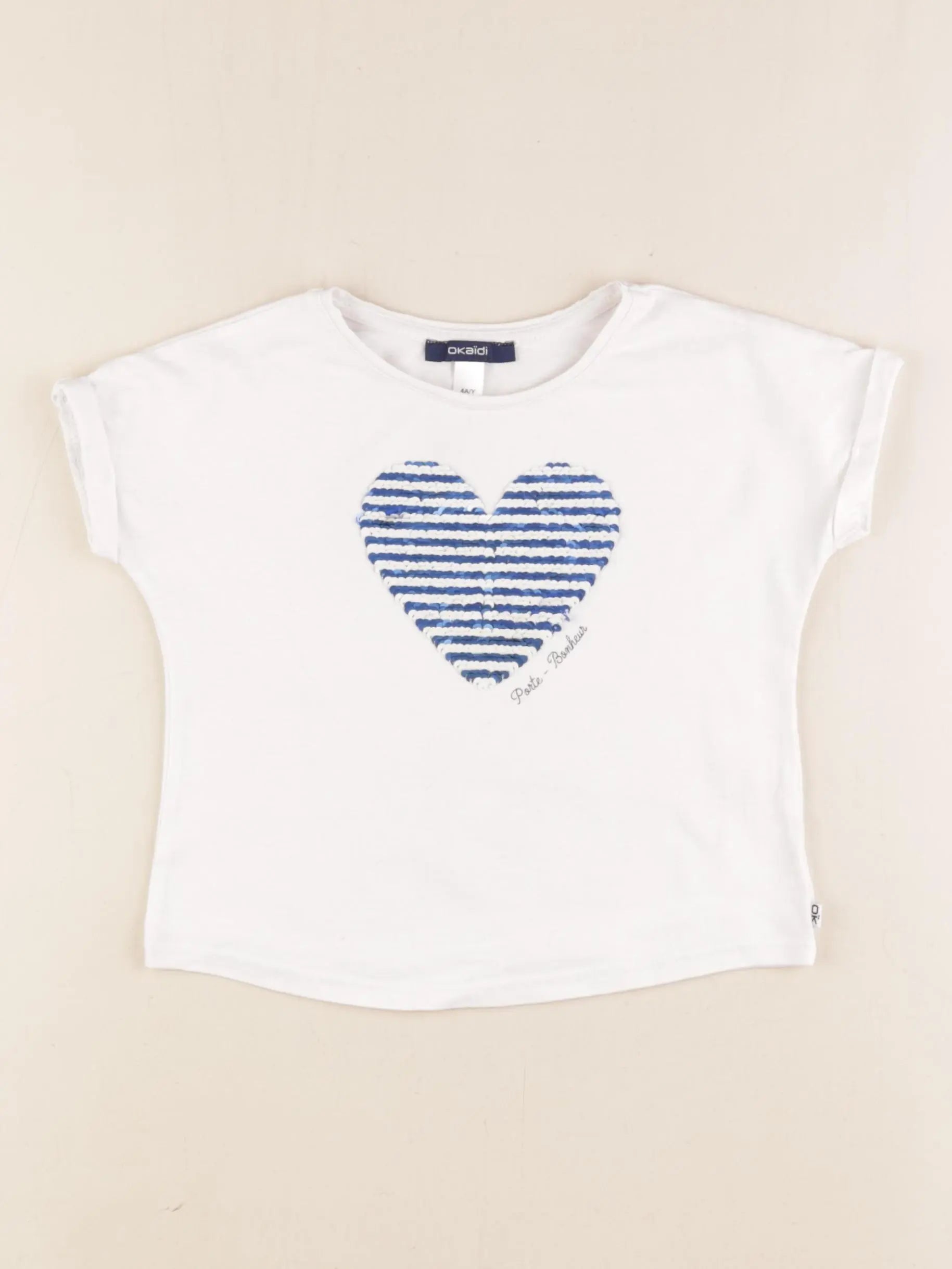 Okaidi - tee-shirt blanc - 4 ans
