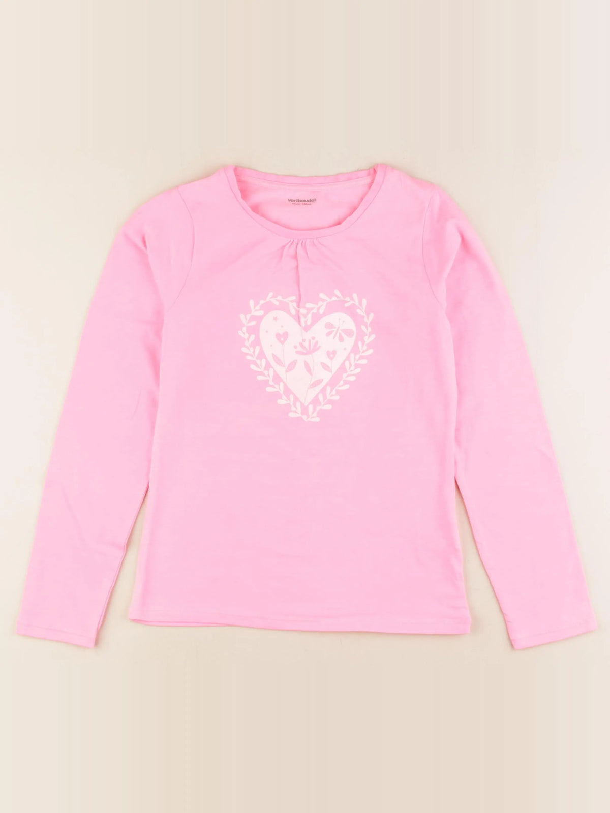 Vertbaudet - tee-shirt rose - 10 ans