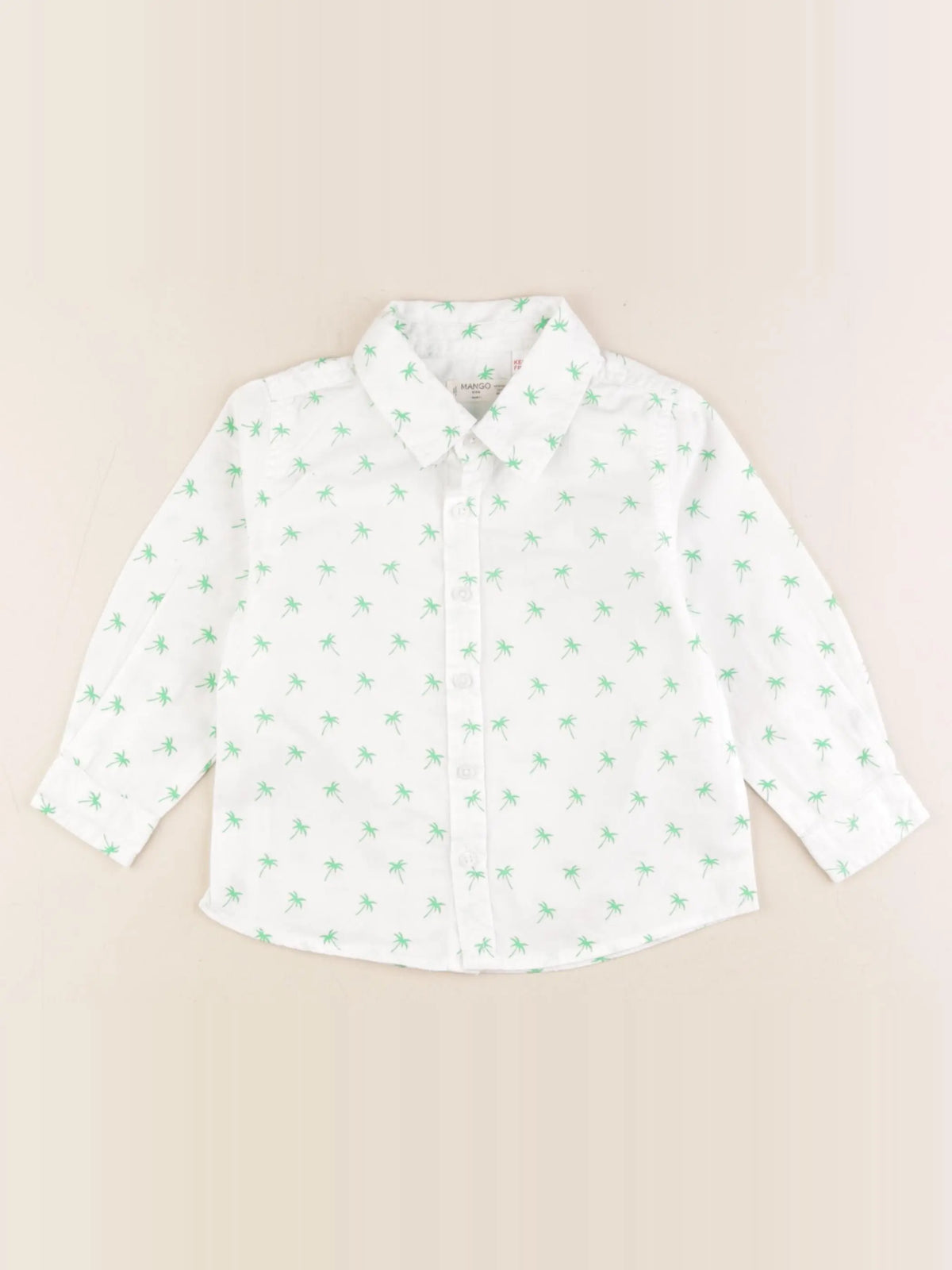 Mango - chemise blanc, vert - 12/18 mois