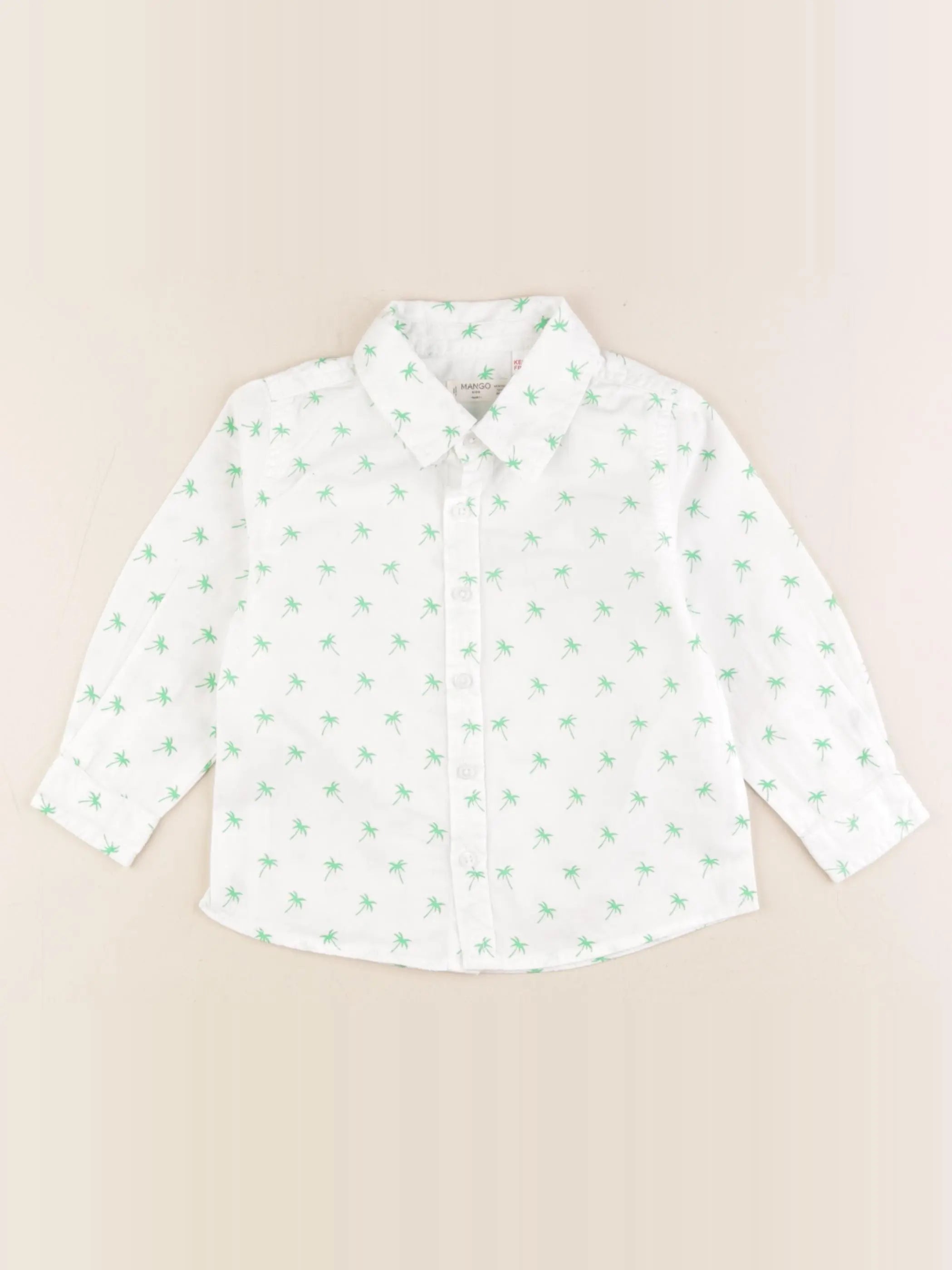 Mango - chemise blanc, vert - 12/18 mois