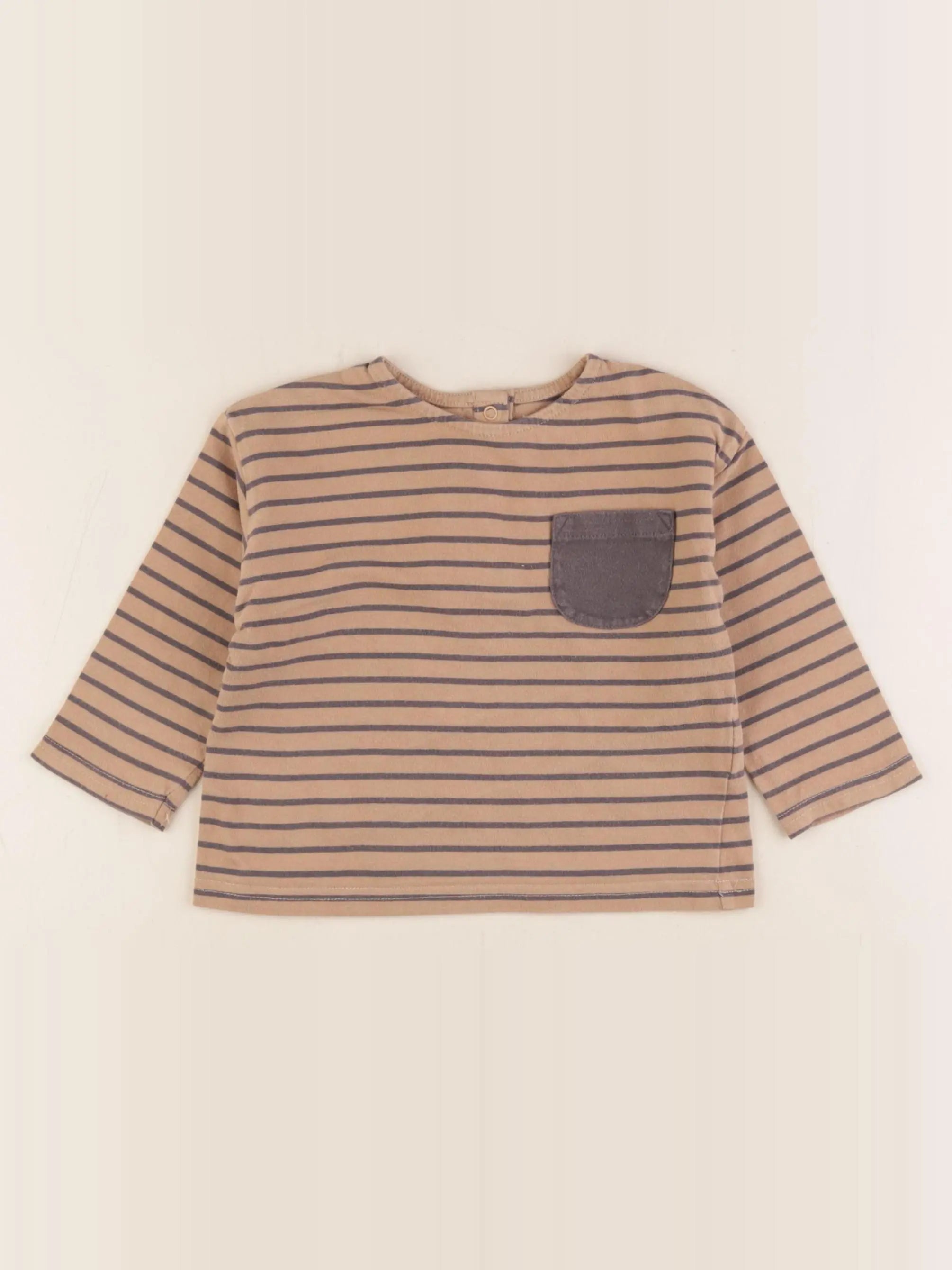 Vertbaudet - tee-shirt marron - 18 mois
