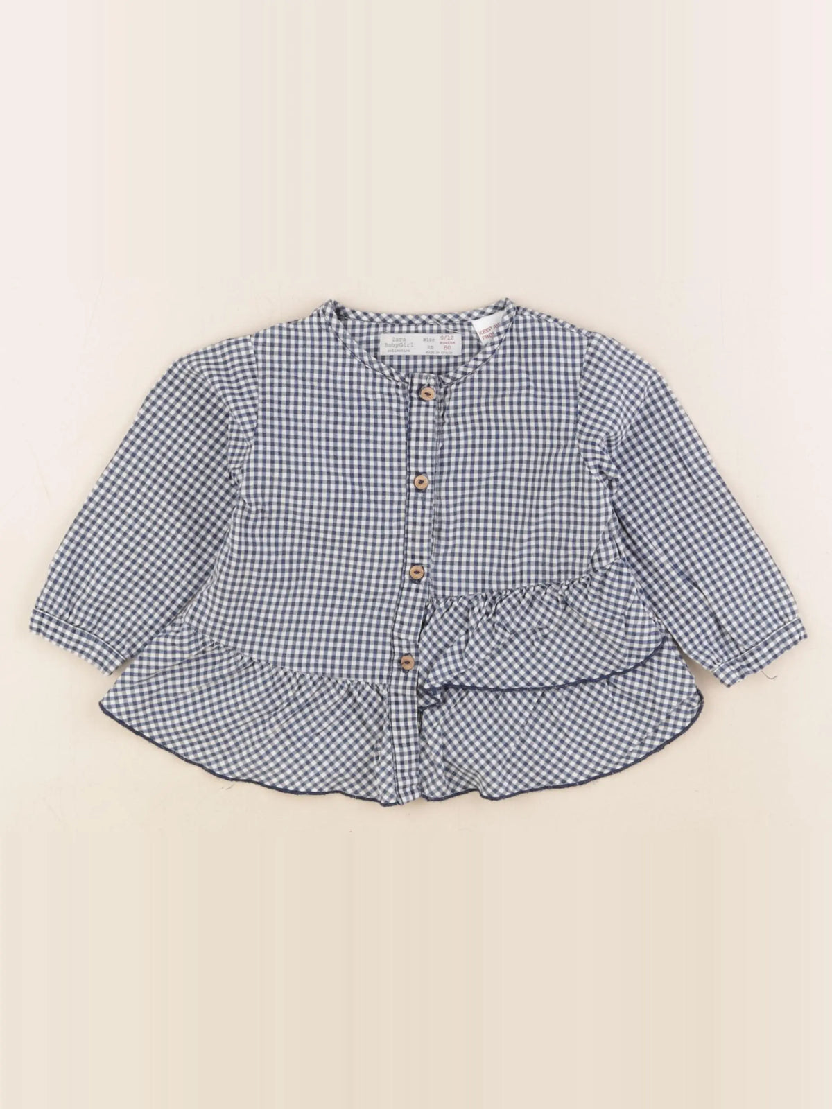 Zara - blouse bleu - 9/12 mois