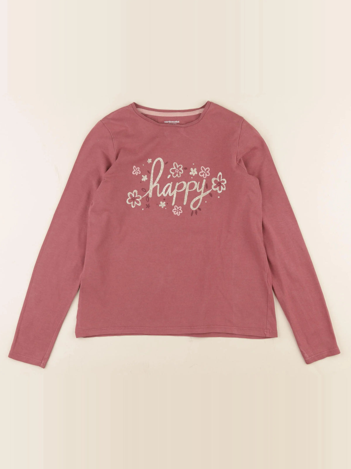Vertbaudet - tee-shirt rose - 10 ans