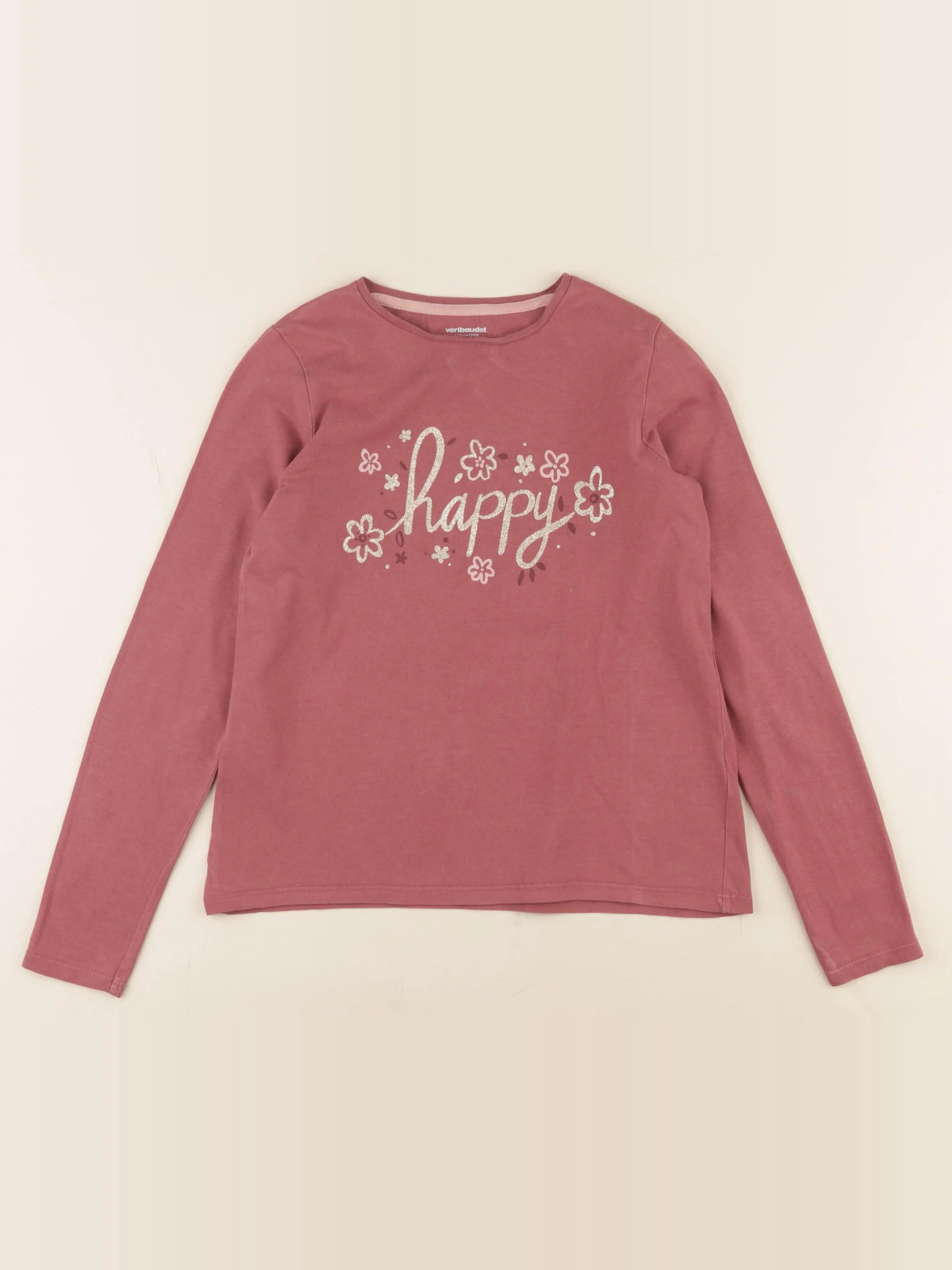 Vertbaudet - tee-shirt rose - 10 ans