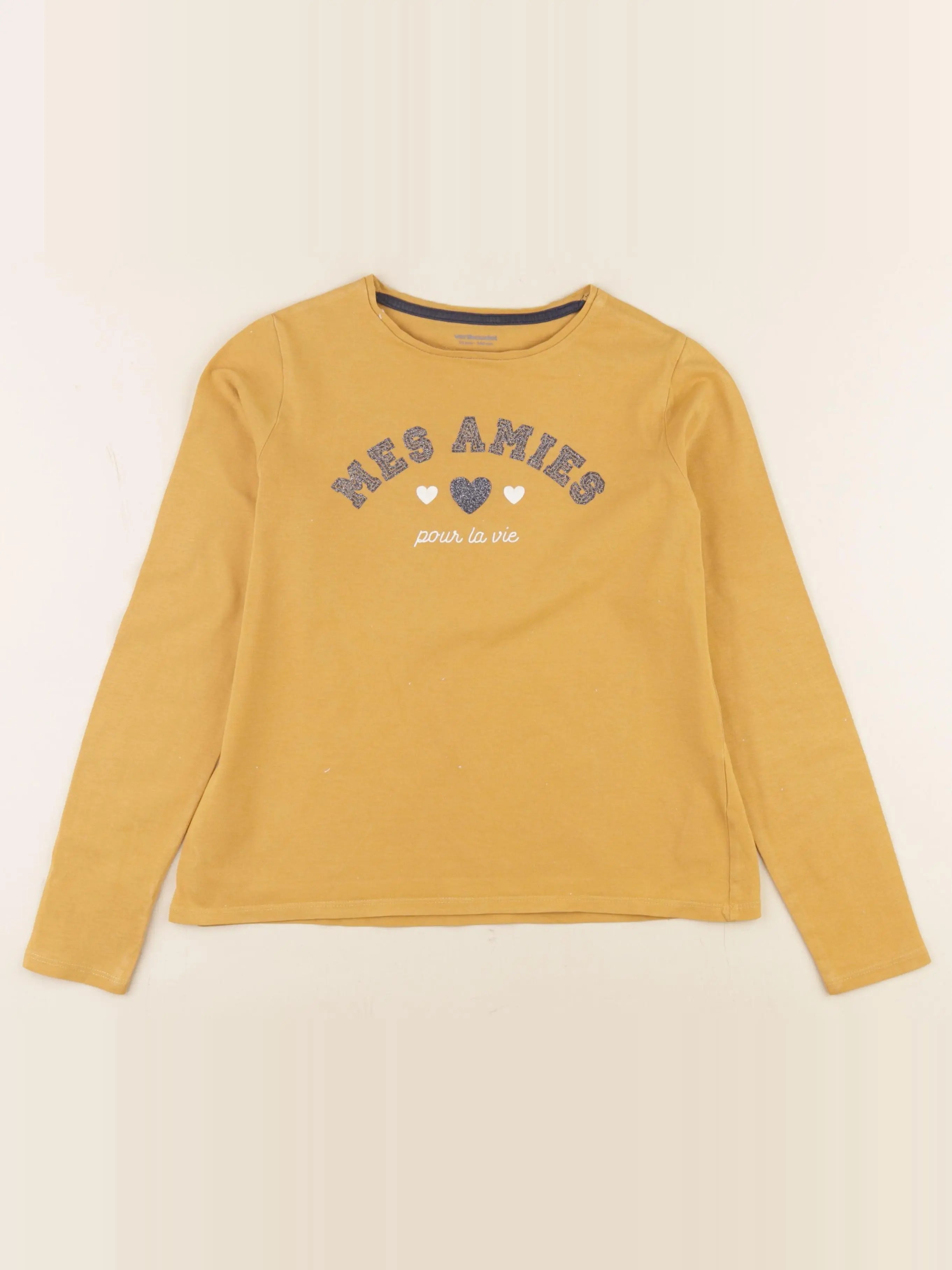 Vertbaudet - tee-shirt jaune - 10 ans