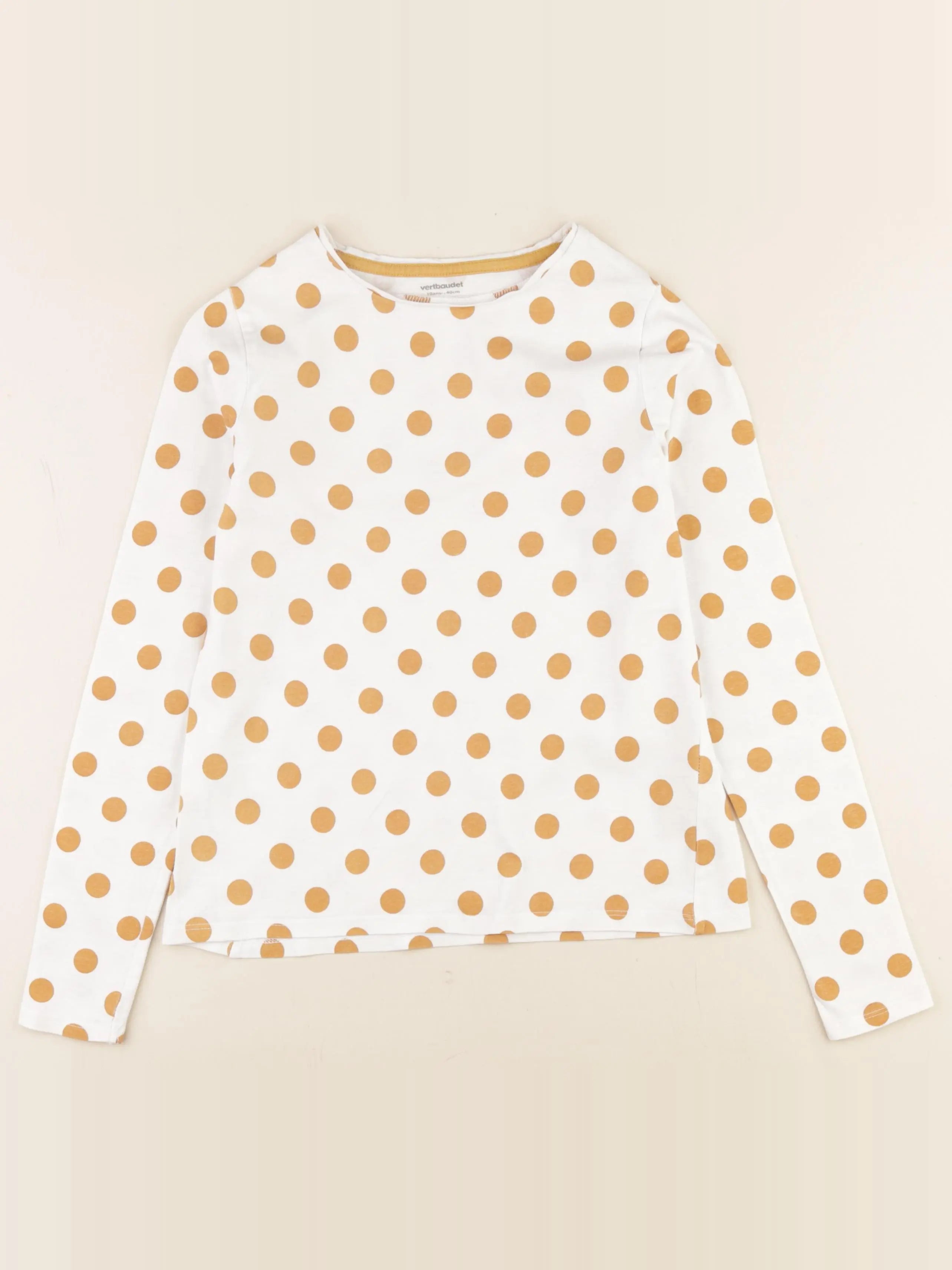 Vertbaudet - tee-shirt marron, beige - 10 ans