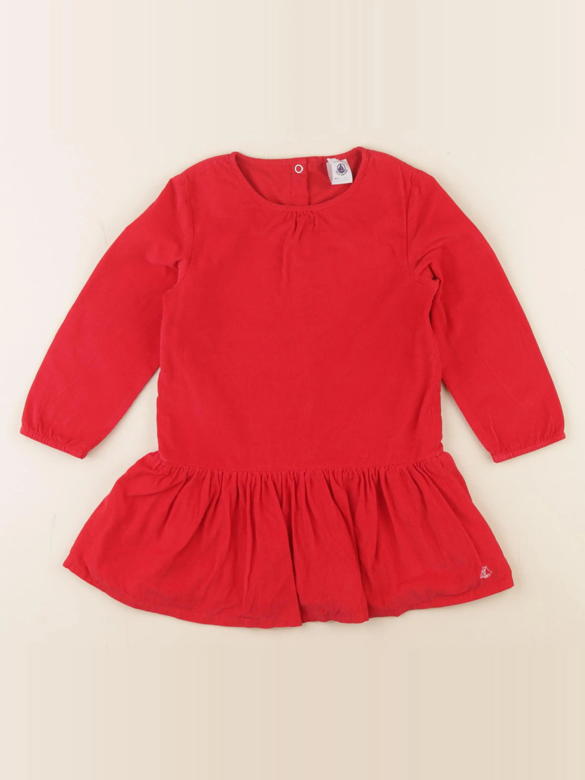 Petit Bateau - robe rouge - 36 mois