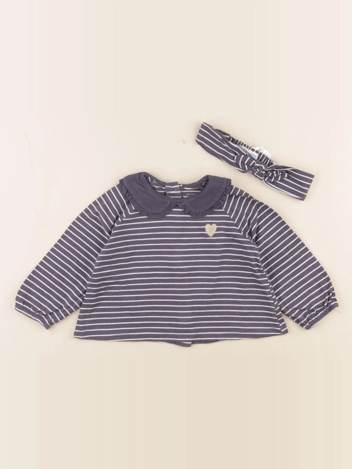 Vertbaudet - tee-shirt bleu - 18 mois