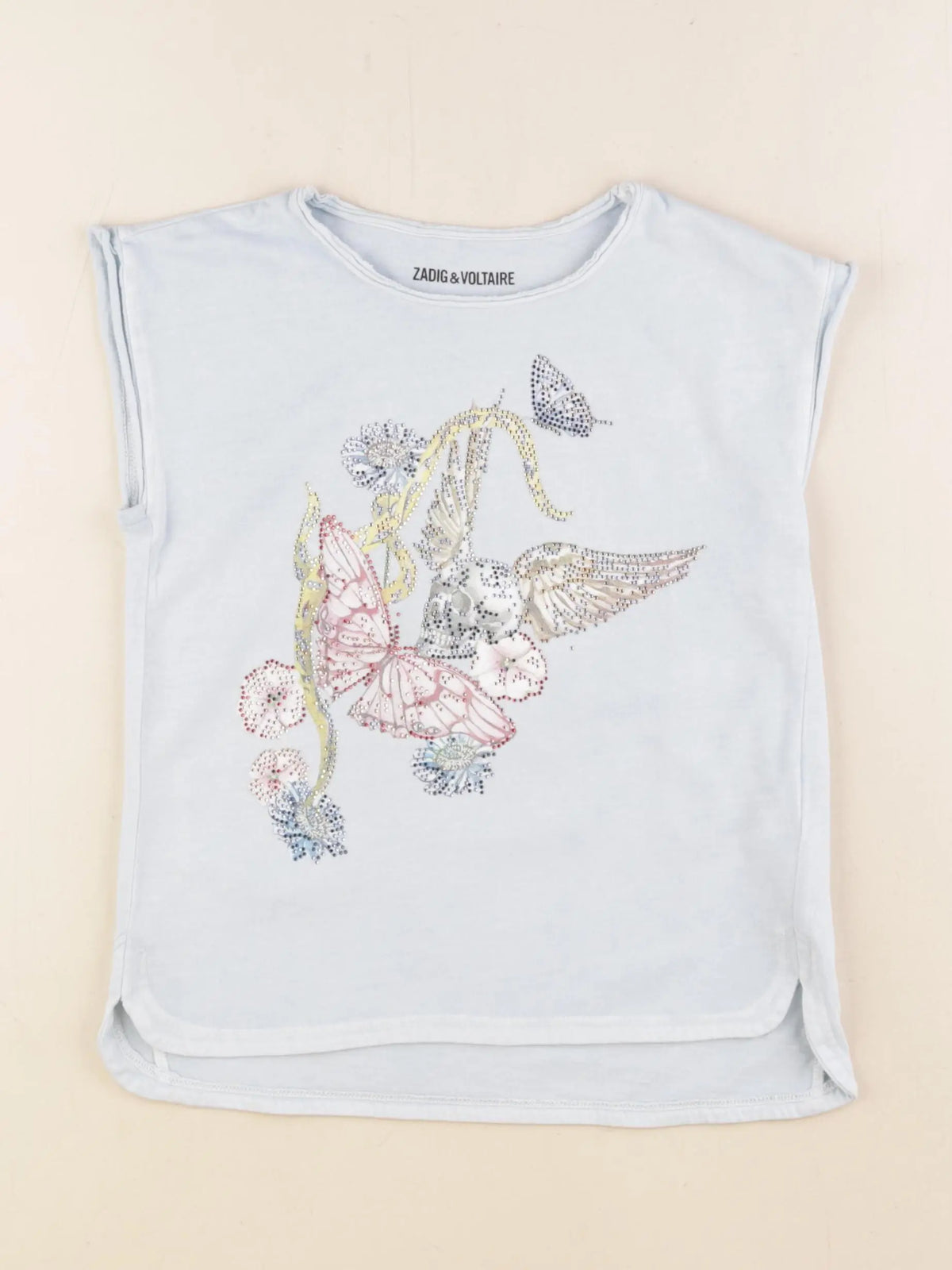 Zadig & Voltaire - tee-shirt bleu - 8 ans