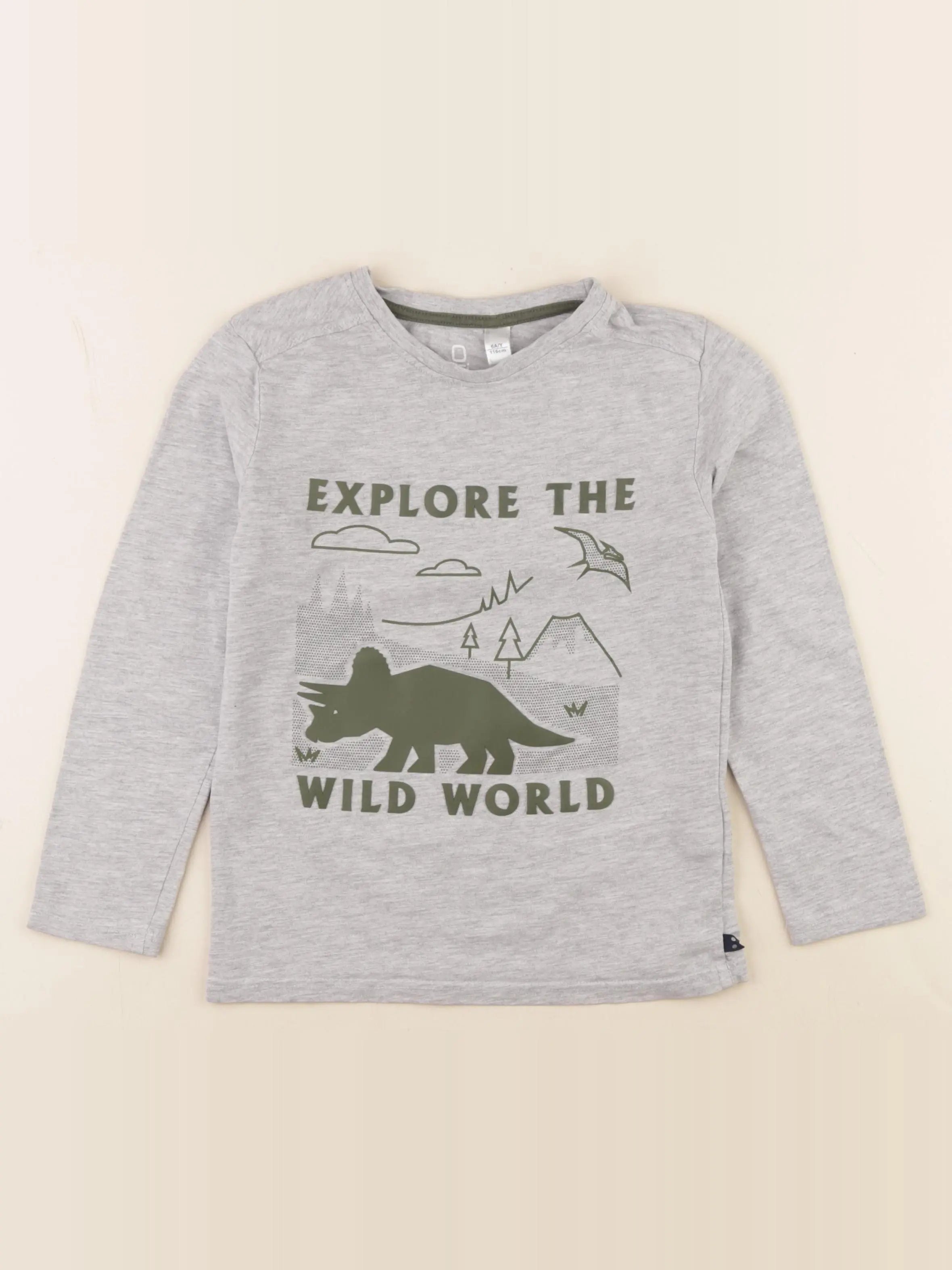 Okaidi - tee-shirt gris - 6 ans
