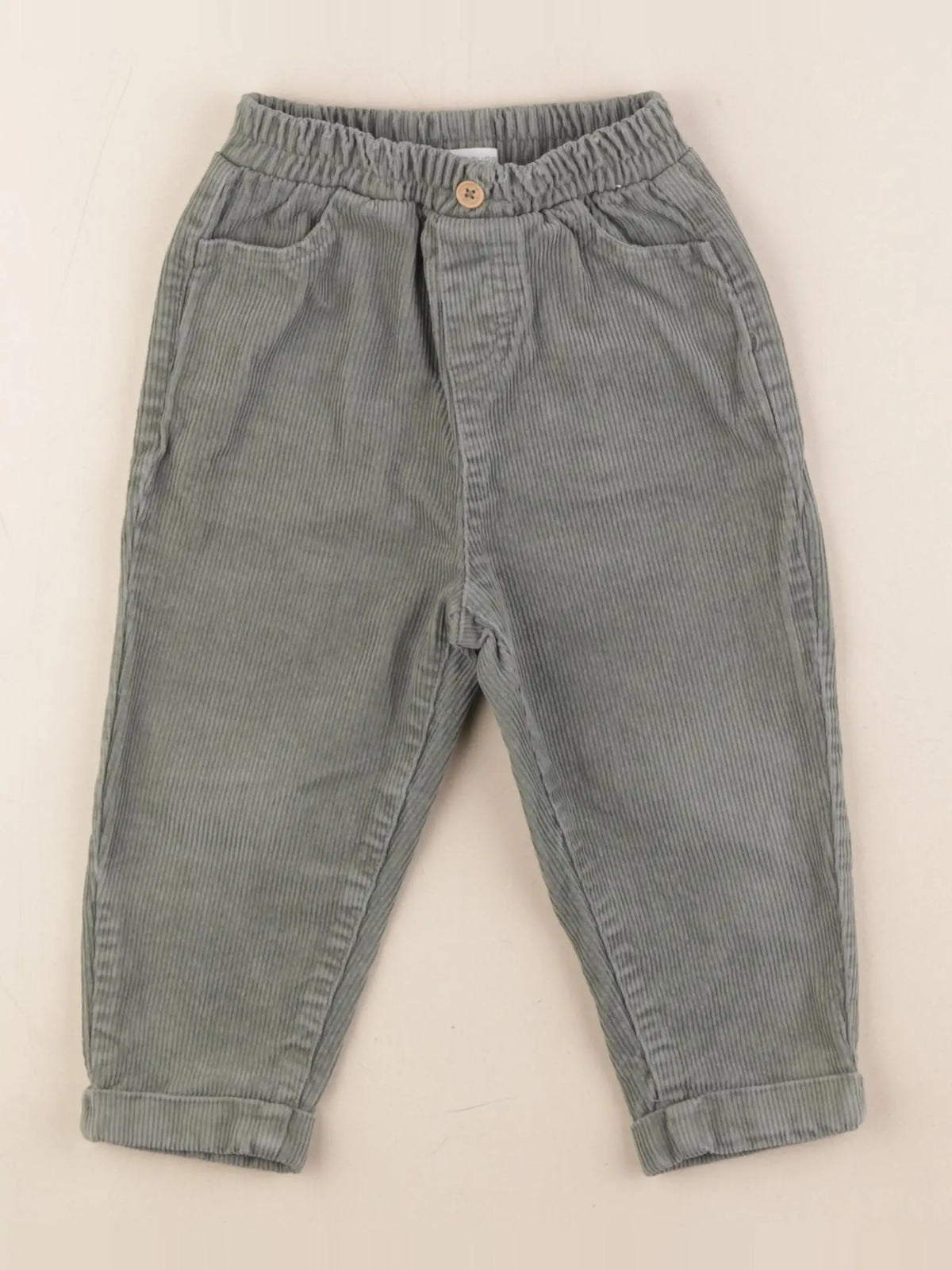 Vertbaudet - pantalon vert - 24 mois