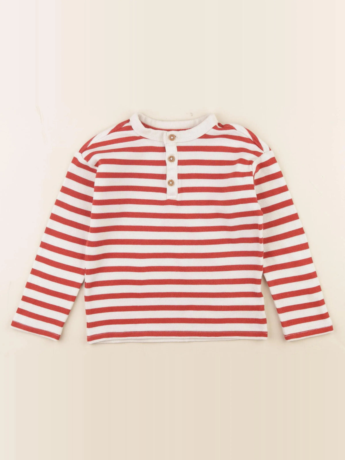 Monoprix - tee-shirt beige, rouge - 6 ans