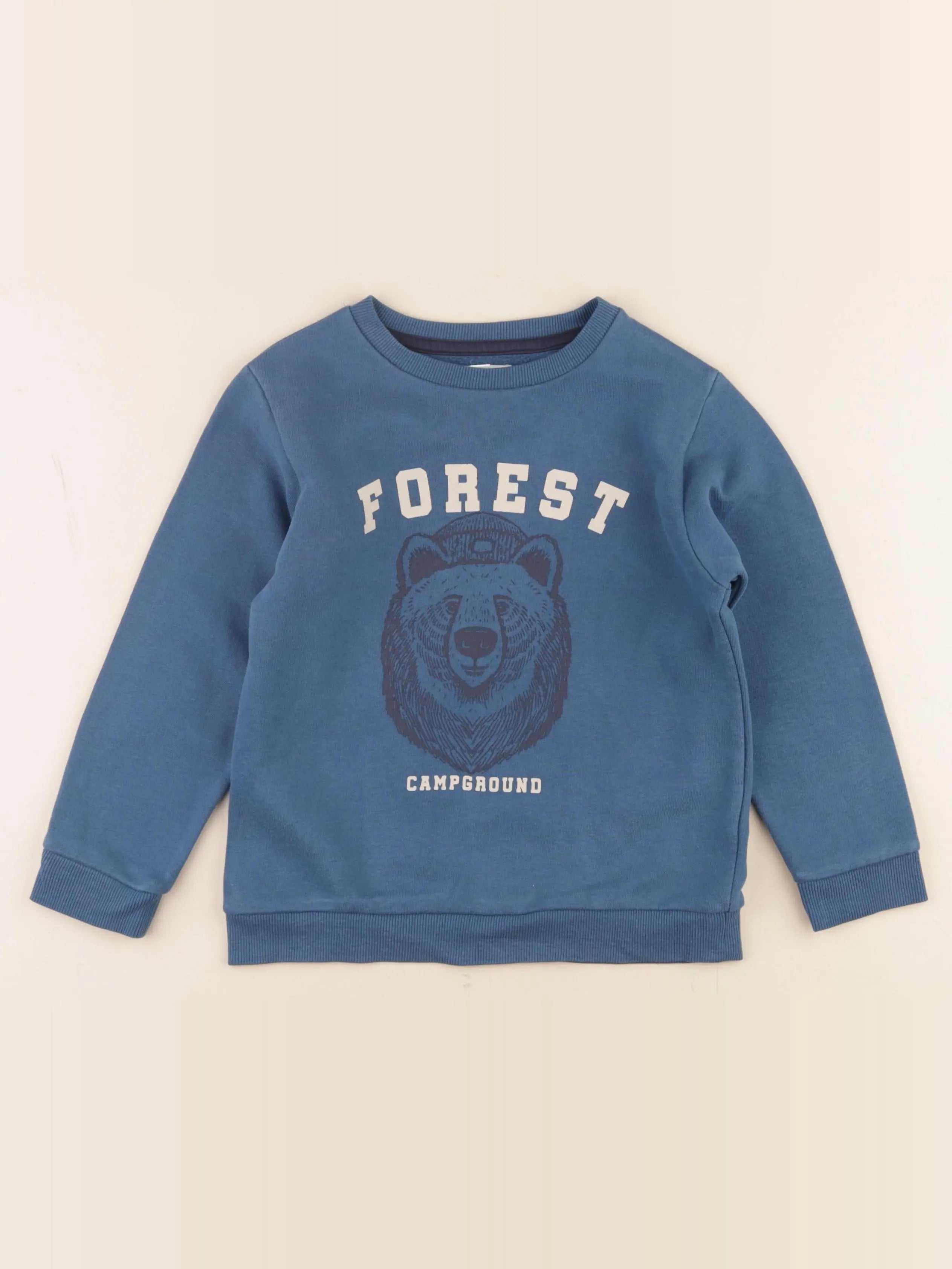 Vertbaudet - sweat bleu - 6 ans