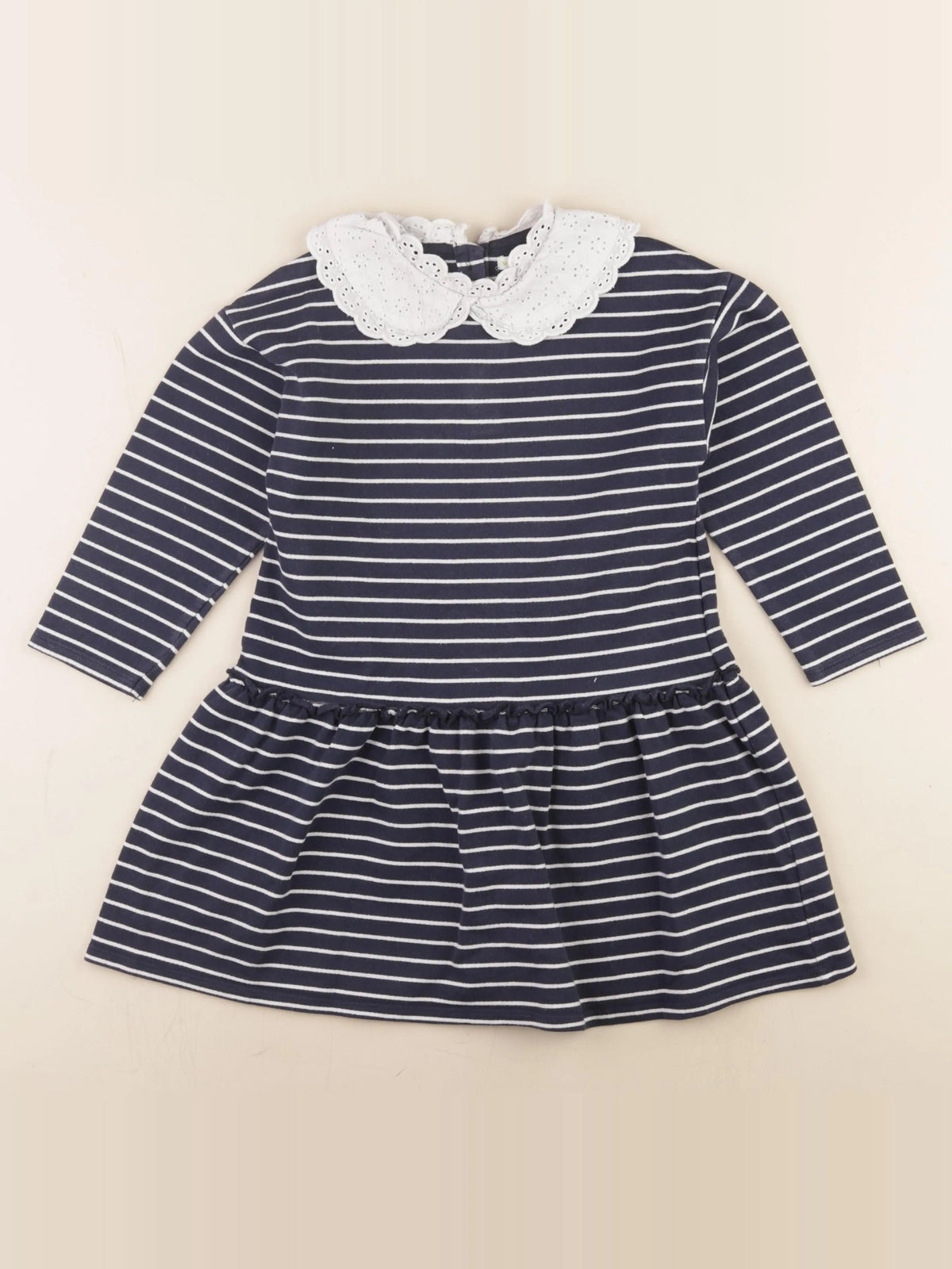 Vertbaudet - robe blanc, bleu - 6 ans