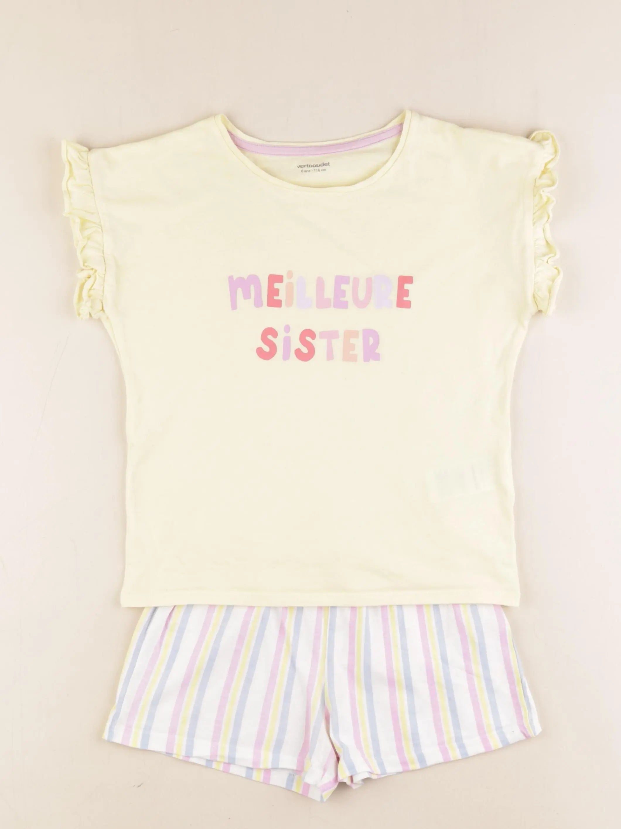 Vertbaudet - pyjama coton multicolore - 6 ans