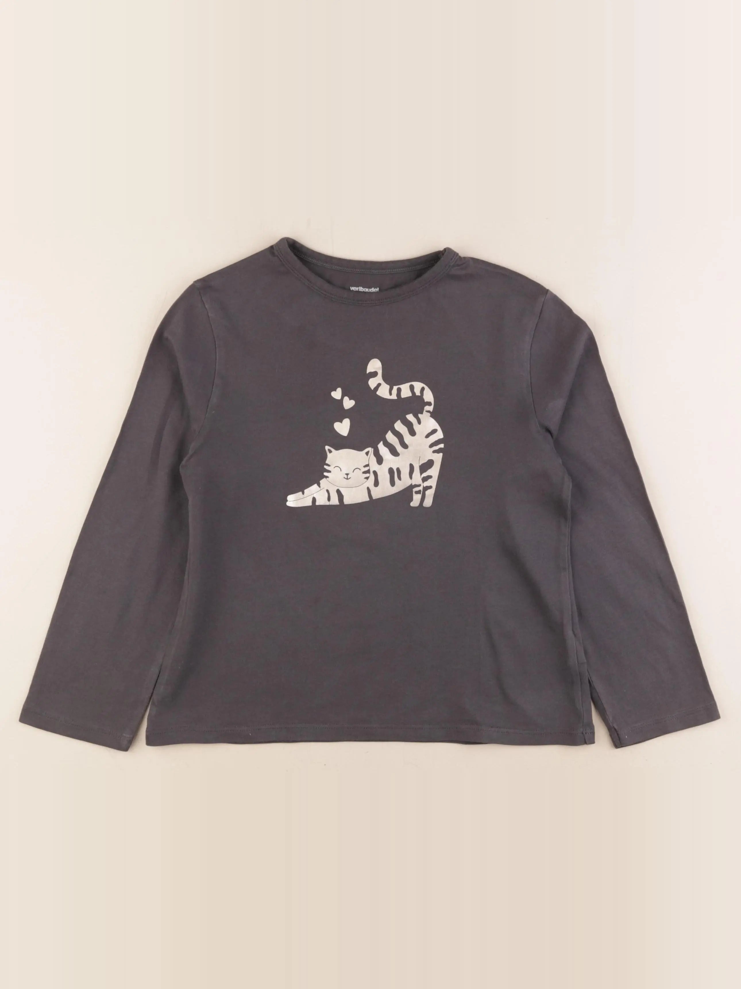 Vertbaudet - tee-shirt gris - 8 ans