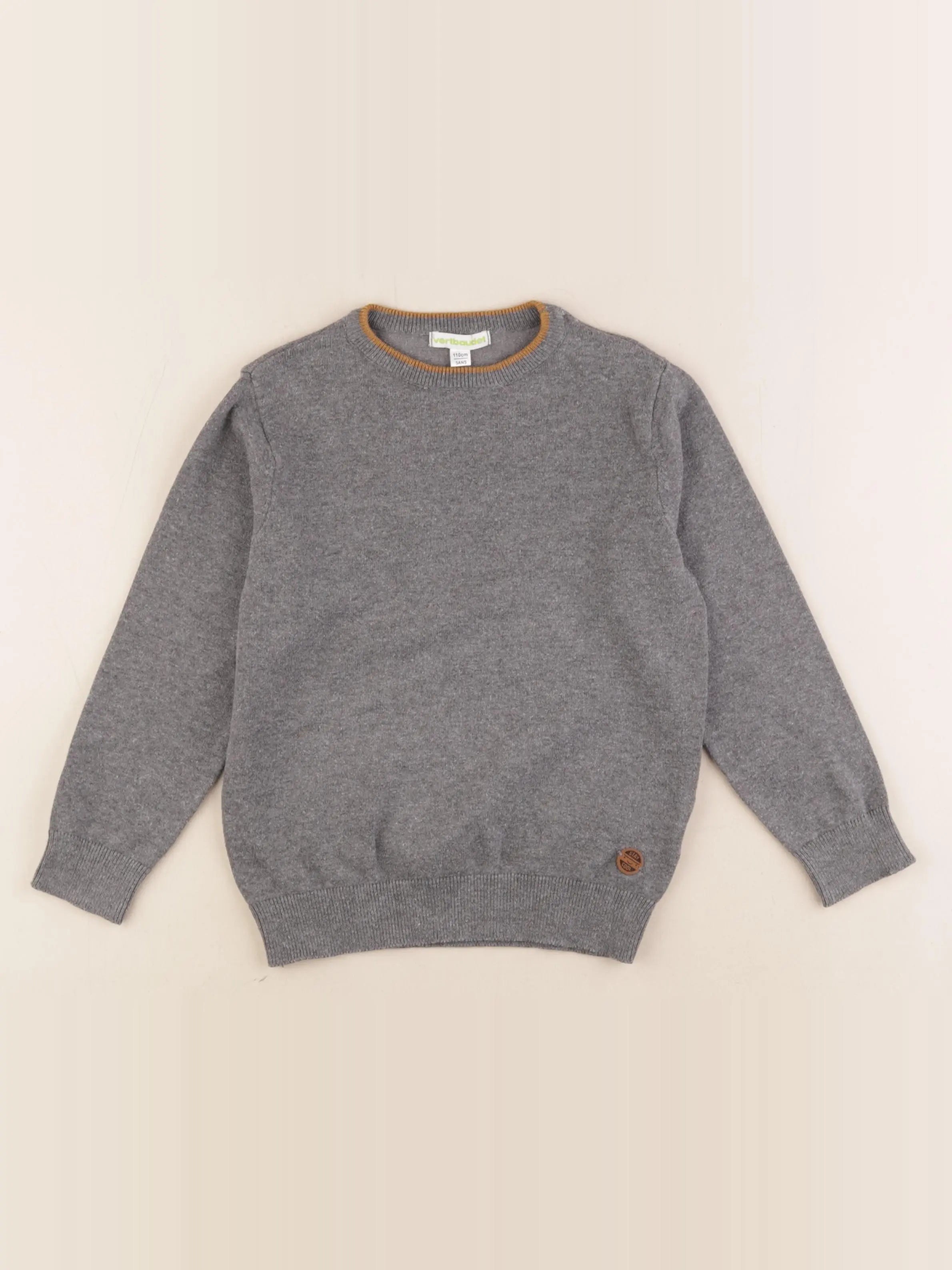Vertbaudet - pull gris - 5 ans