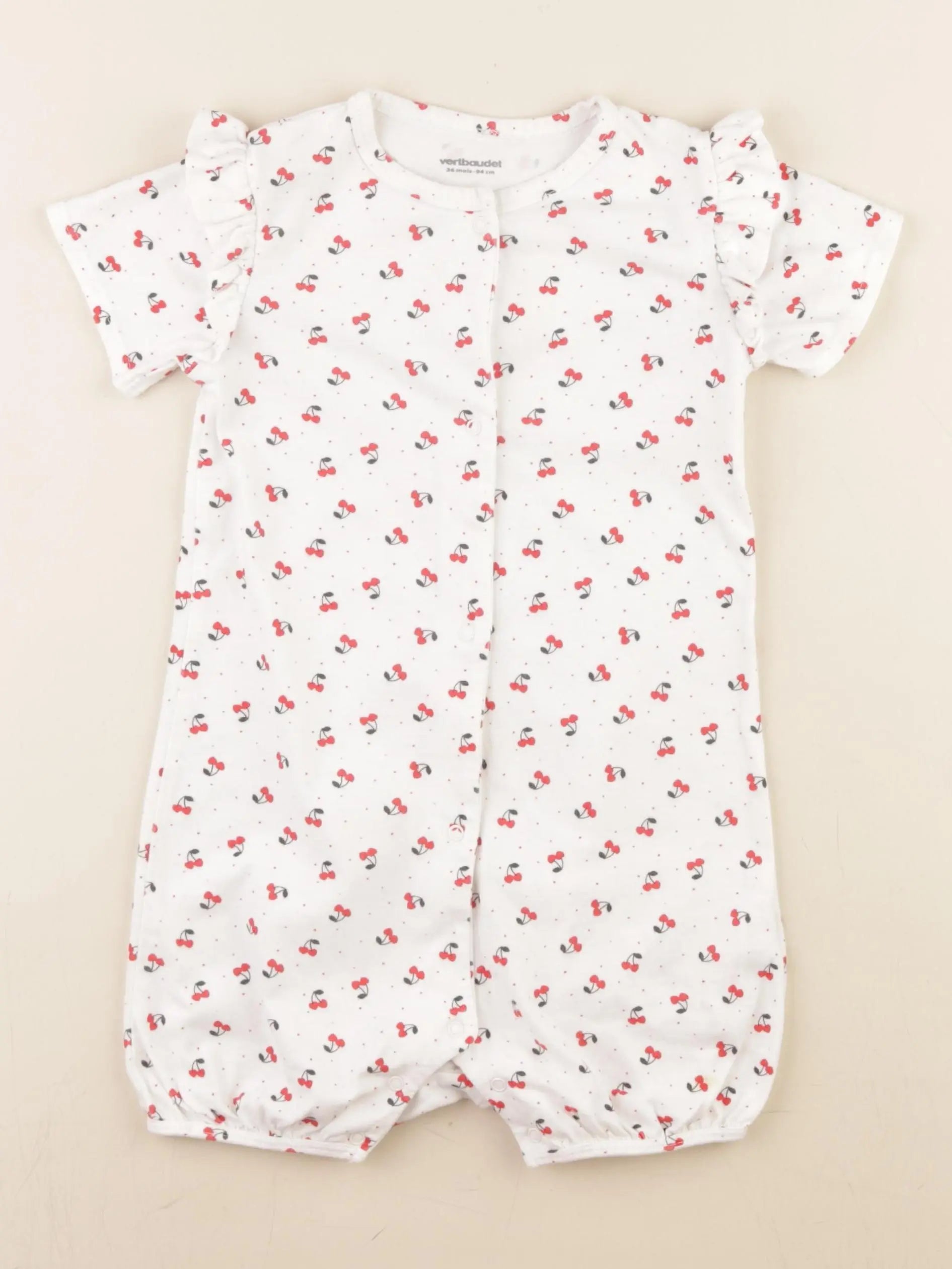 Vertbaudet - pyjama coton blanc - 3 ans