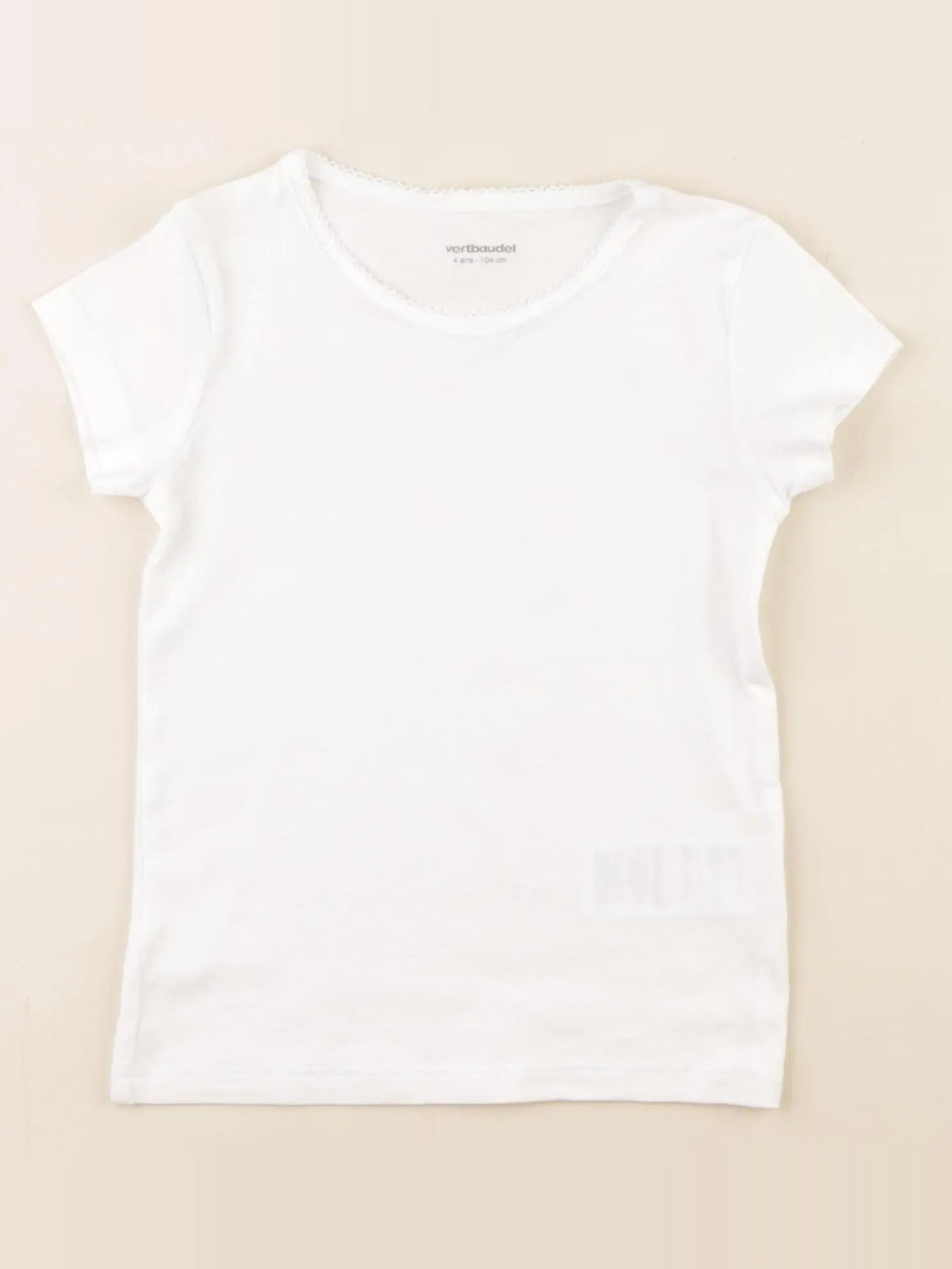 Vertbaudet - maillot de corps blanc - 4 ans