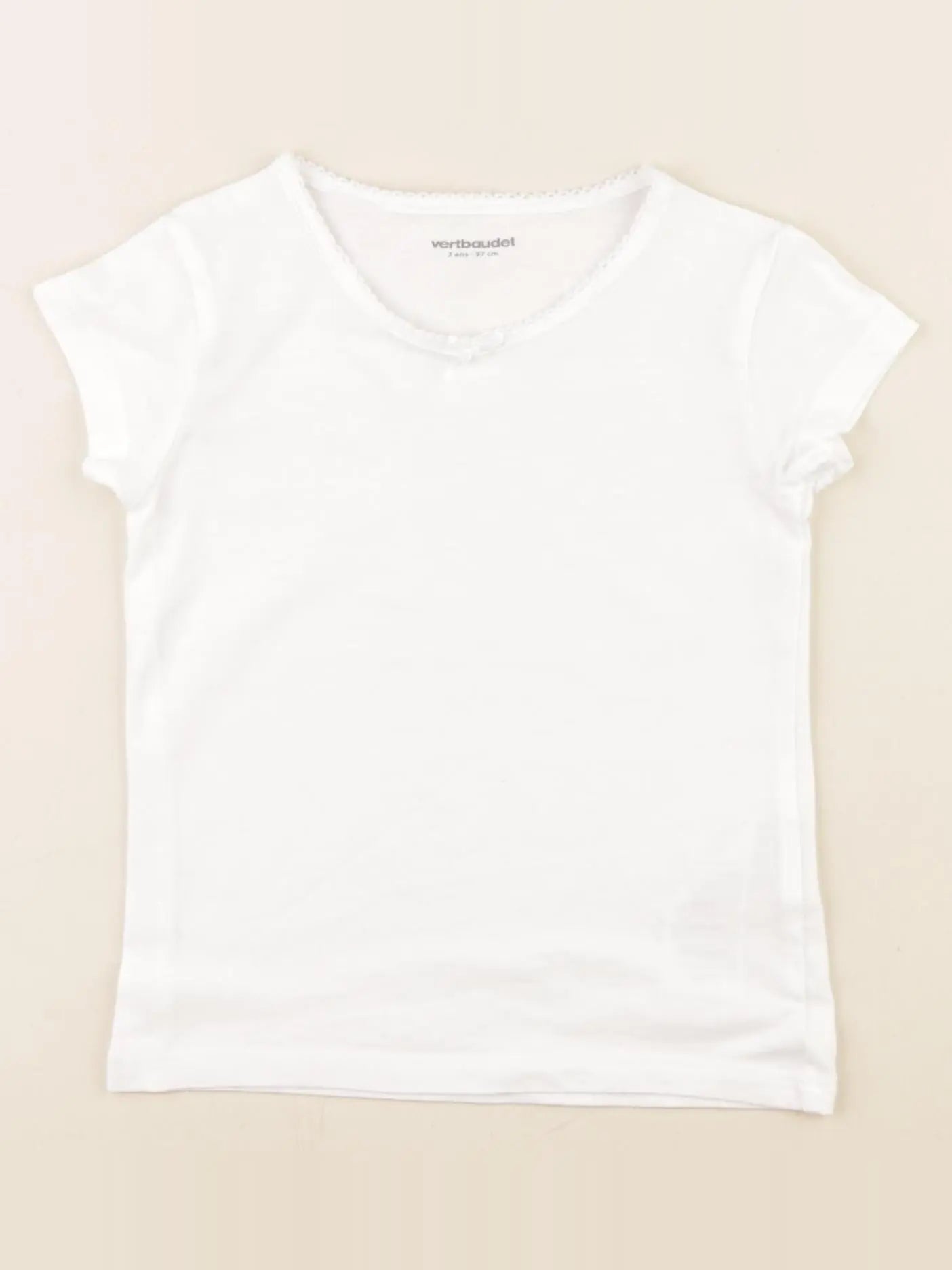 Vertbaudet - maillot de corps blanc - 3 ans