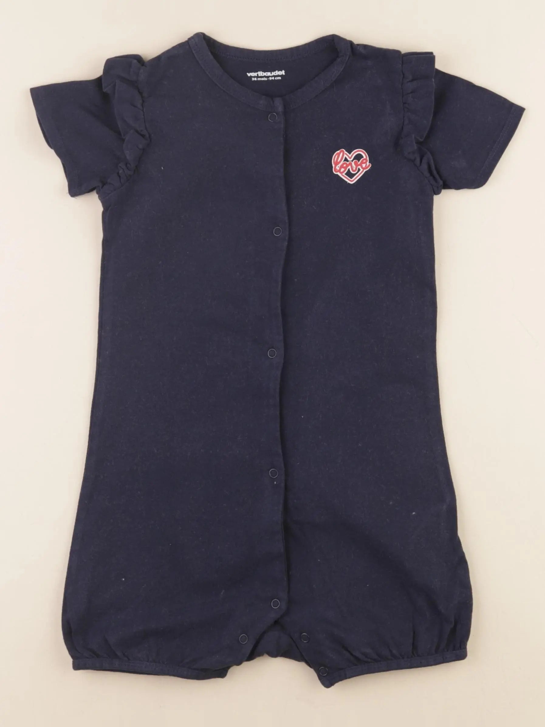 Vertbaudet - pyjama coton bleu - 3 ans