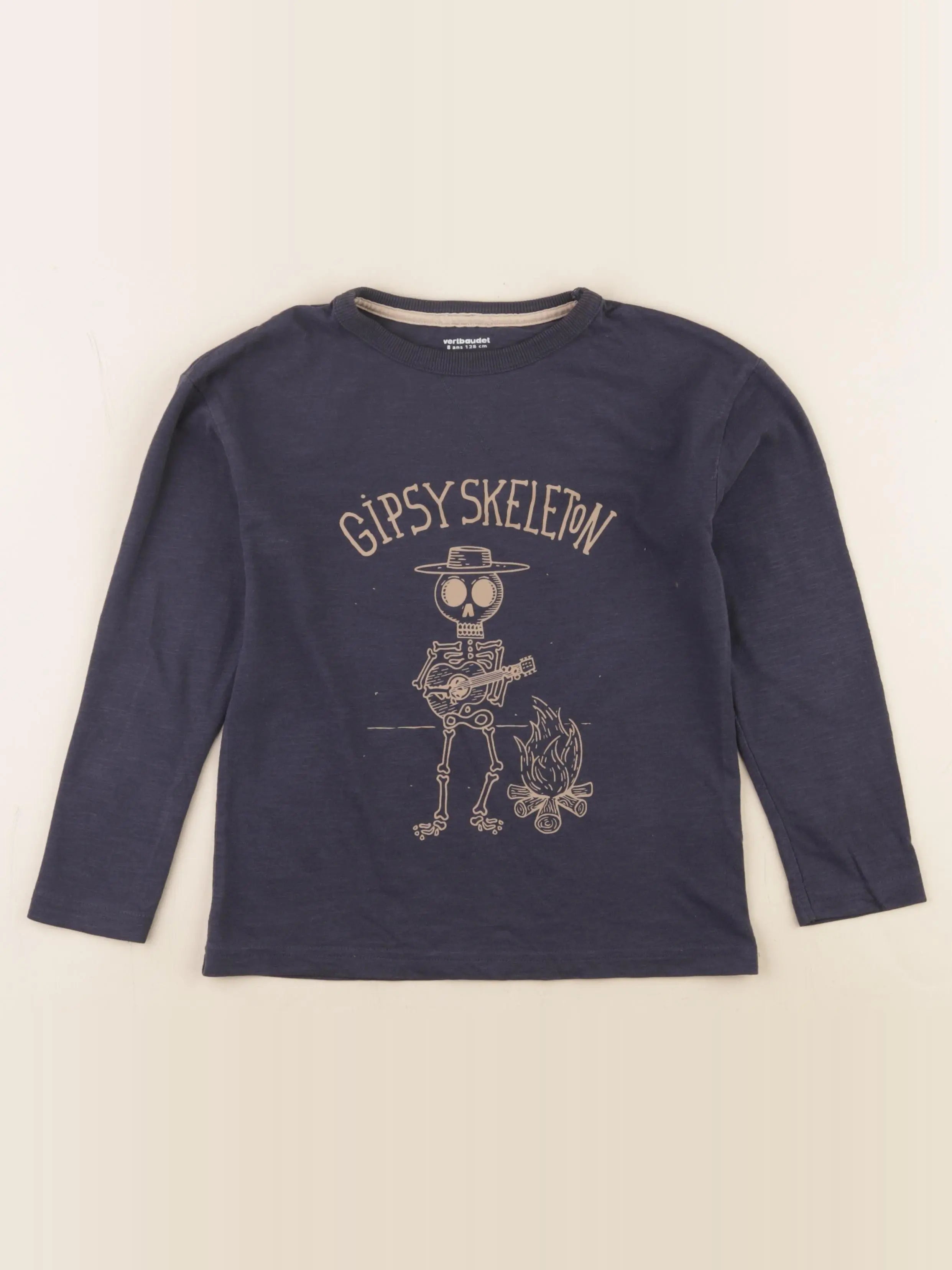 Vertbaudet - tee-shirt bleu - 8 ans