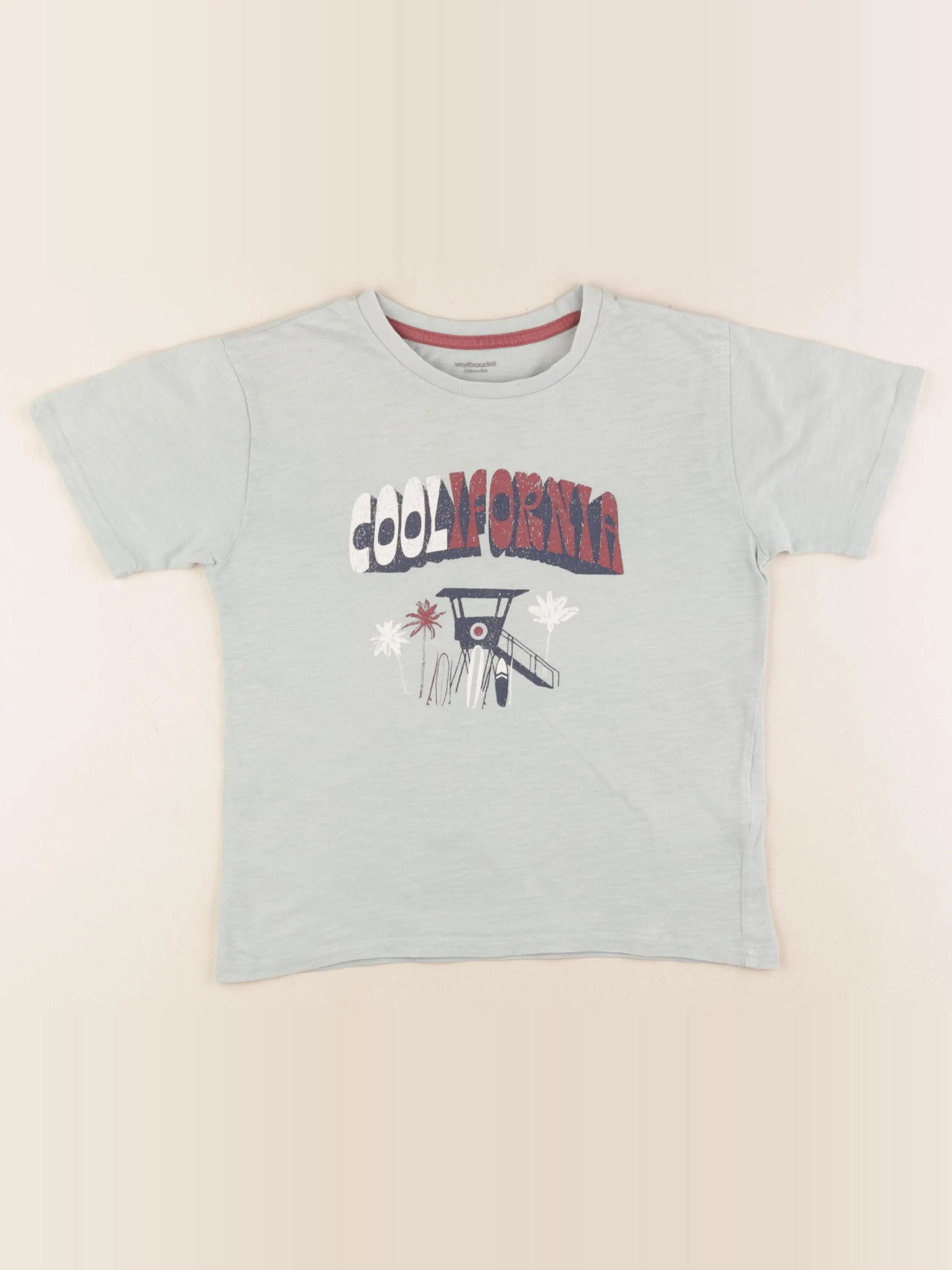 Vertbaudet - tee-shirt vert - 8 ans