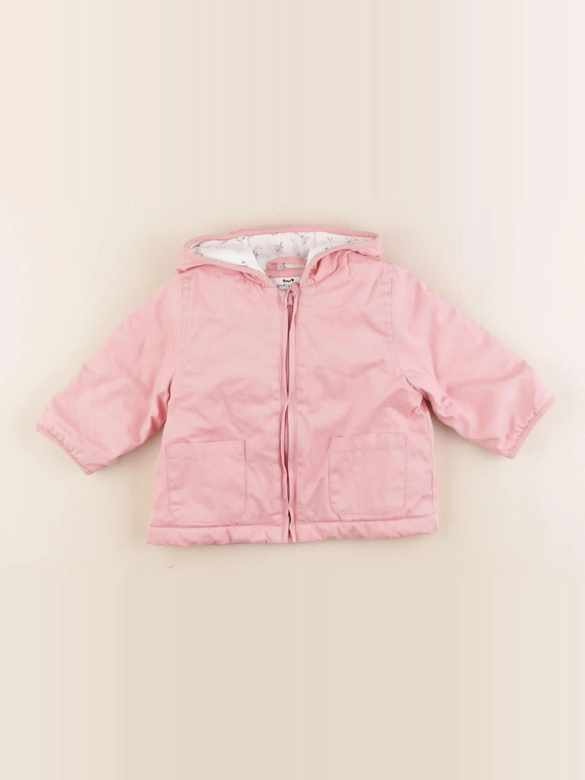 Cyrillus - veste doublé rose - 12 mois