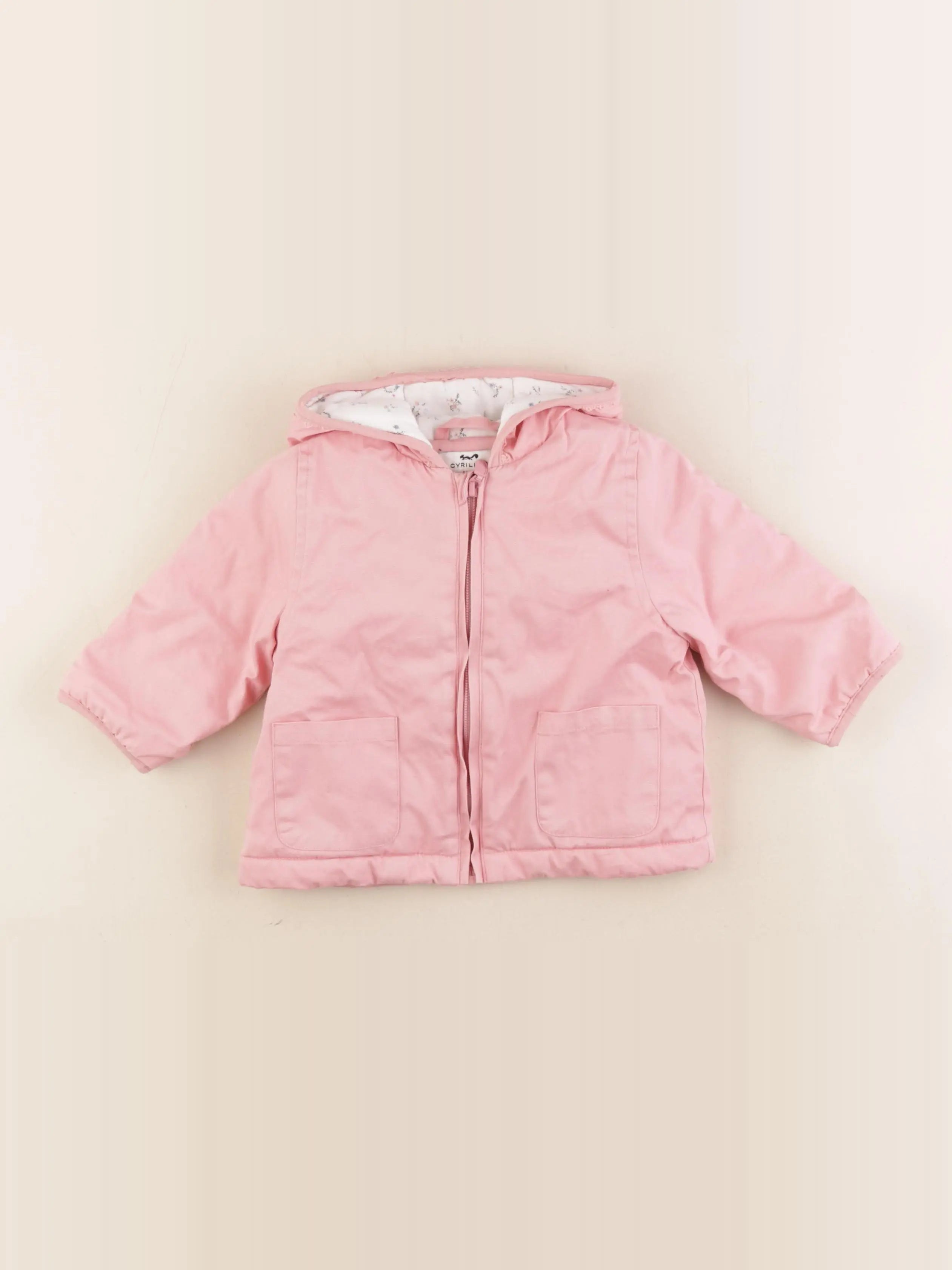 Cyrillus - veste doublé rose - 12 mois