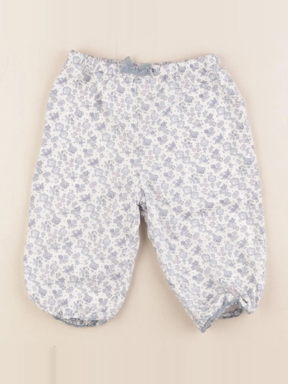 Cyrillus - pantalon bleu, blanc - 12 mois