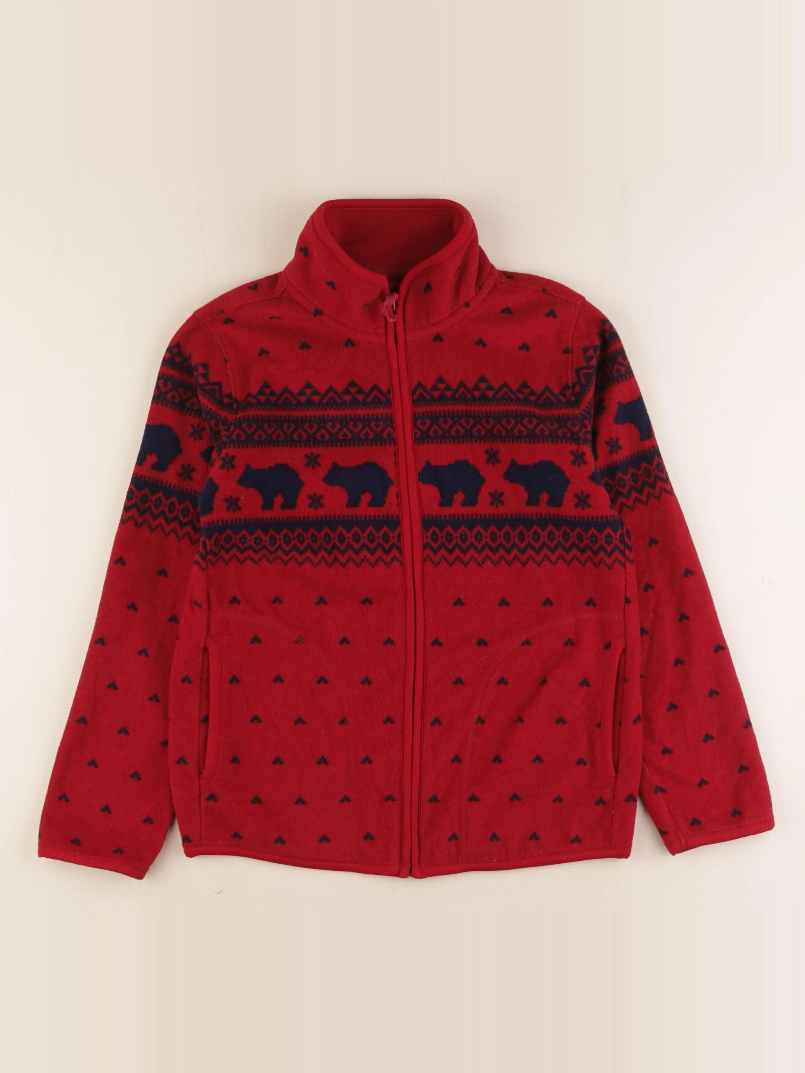 Uniqlo - polaire rouge - 9/10 ans