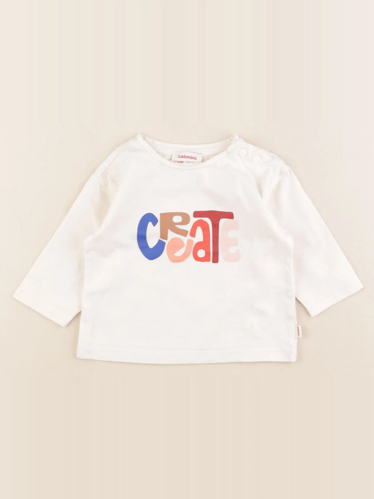 Catimini - tee-shirt beige - 6 mois