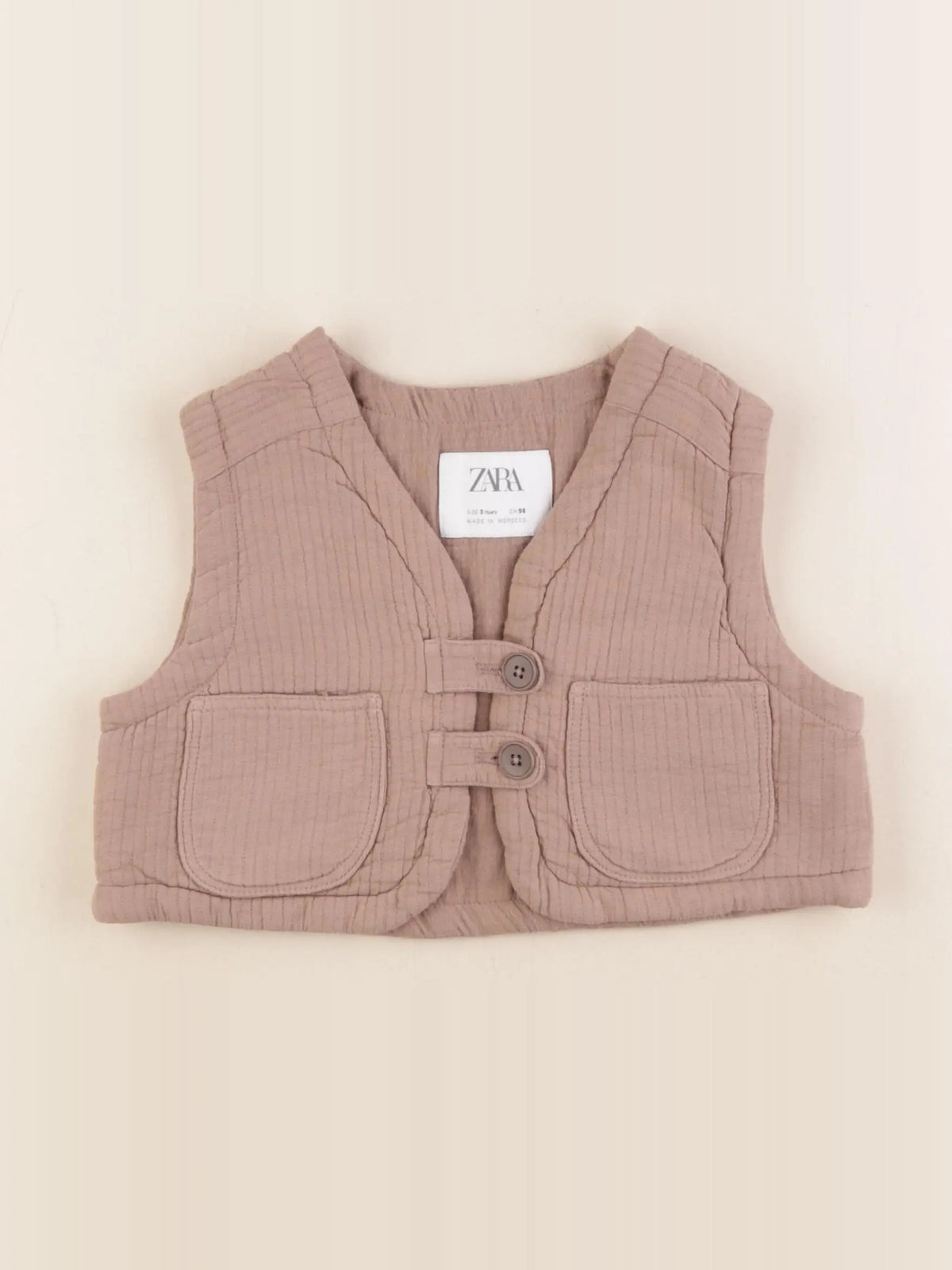 Zara - gilet marron - 3 ans