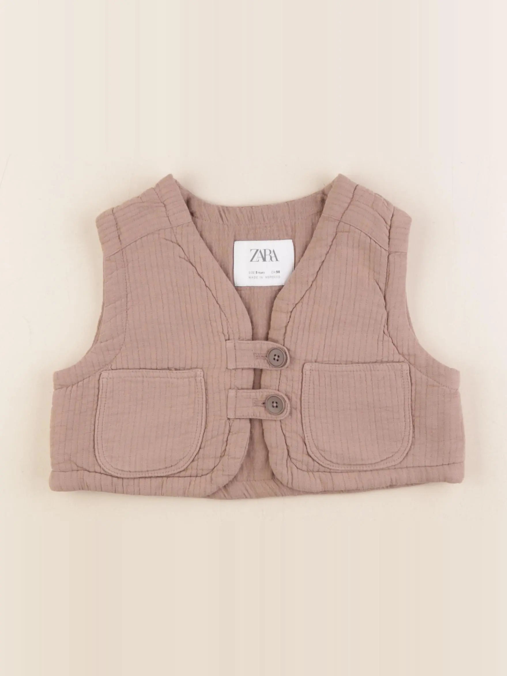 Zara - gilet marron - 3 ans