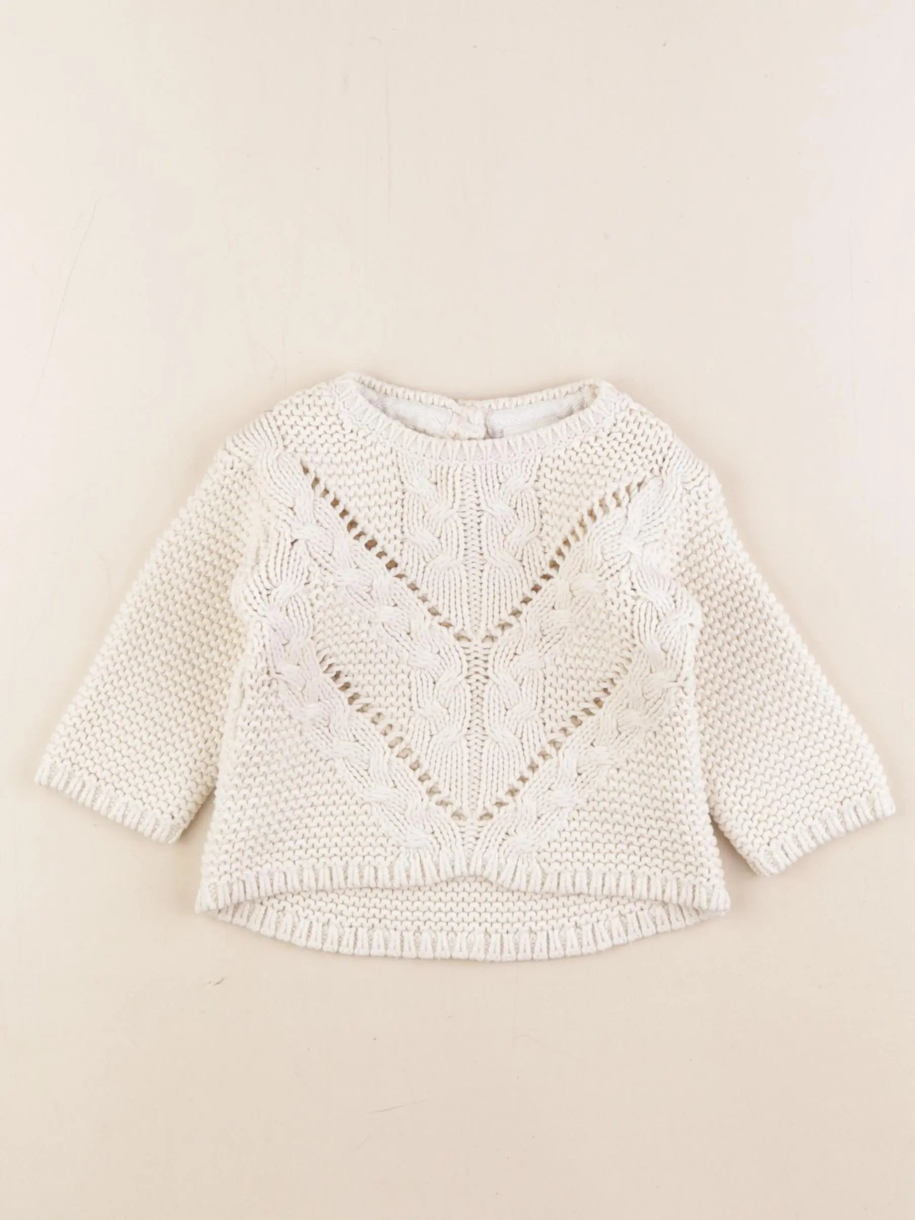 Tape à l'oeil - pull blanc - 9 mois