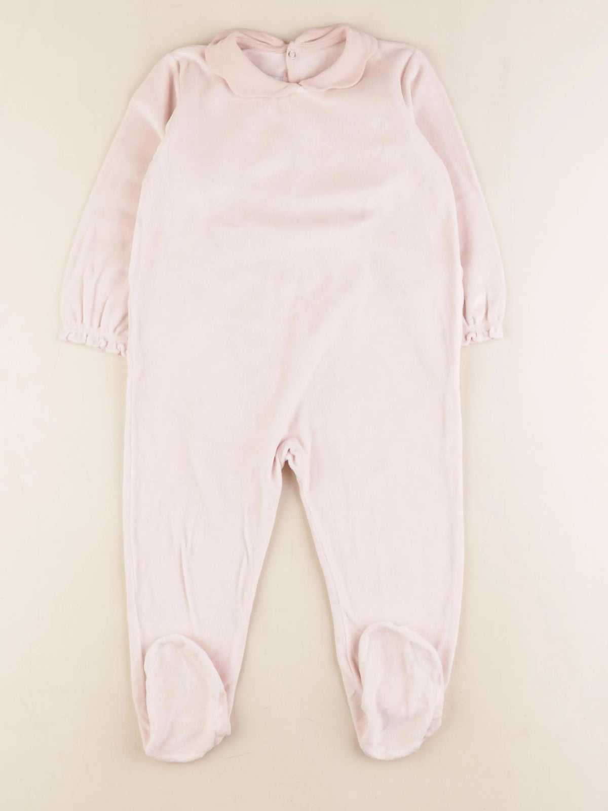 Petit Bateau - pyjama velours rose - 24 mois