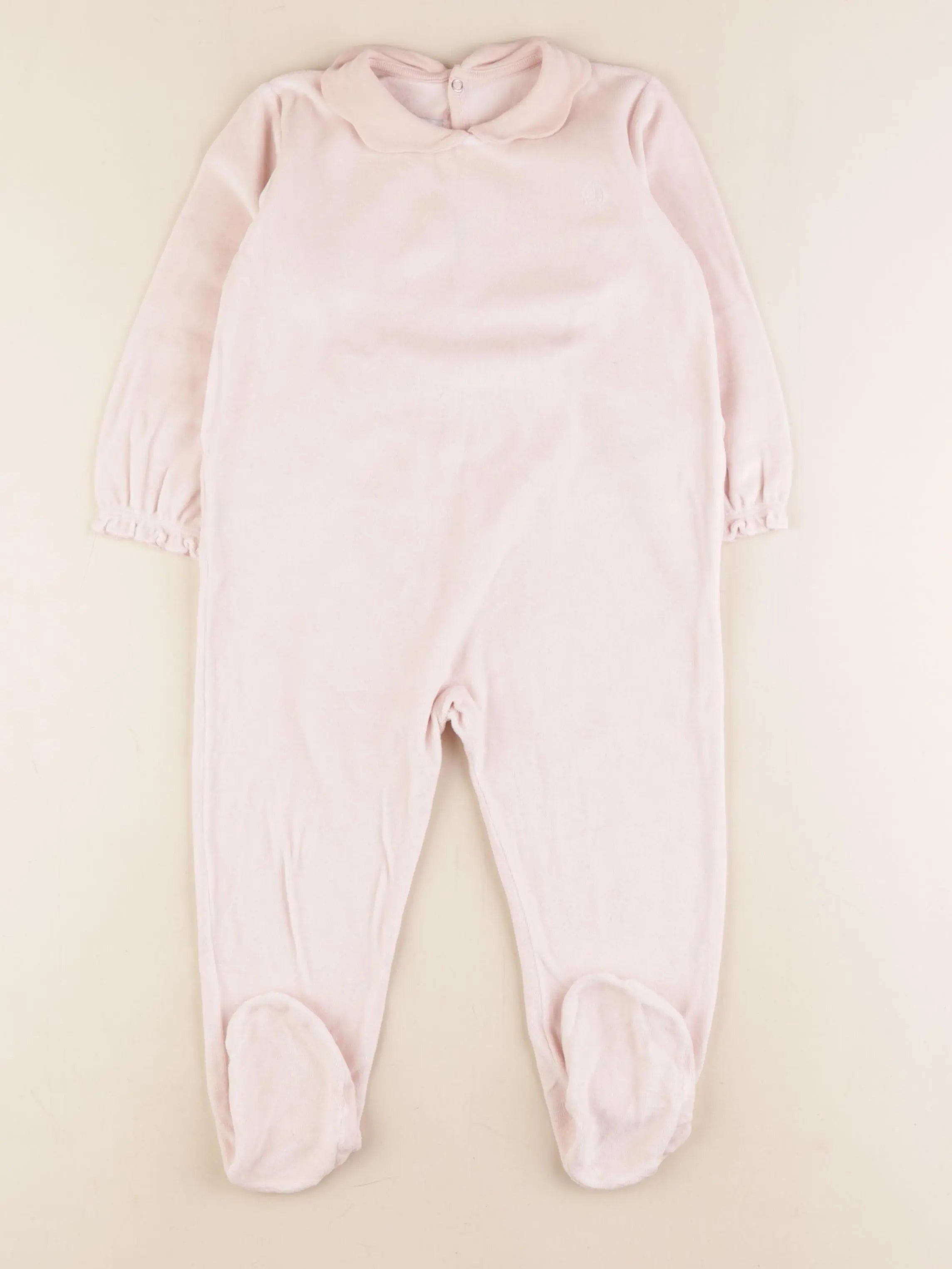 Petit Bateau - pyjama velours rose - 24 mois