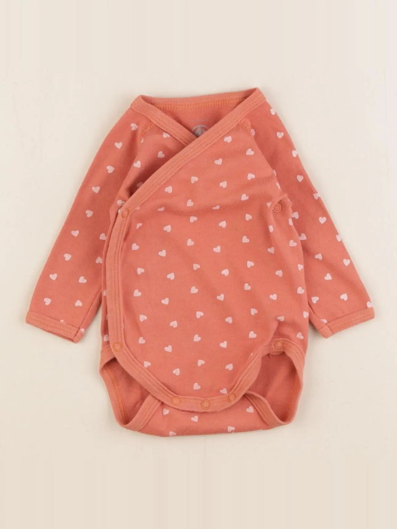 Petit Bateau - body marron - 0 mois