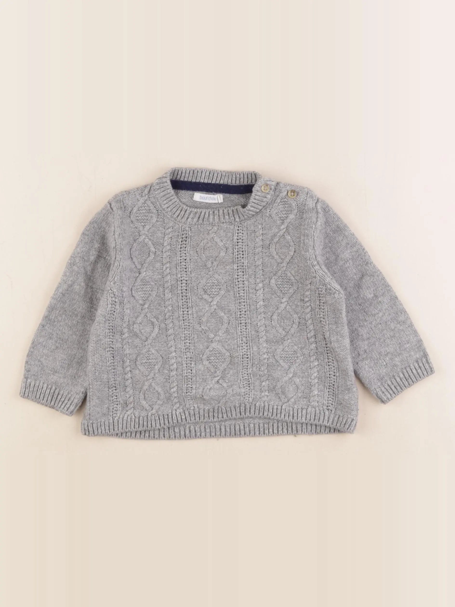 Boutchou - pull gris - 9 mois
