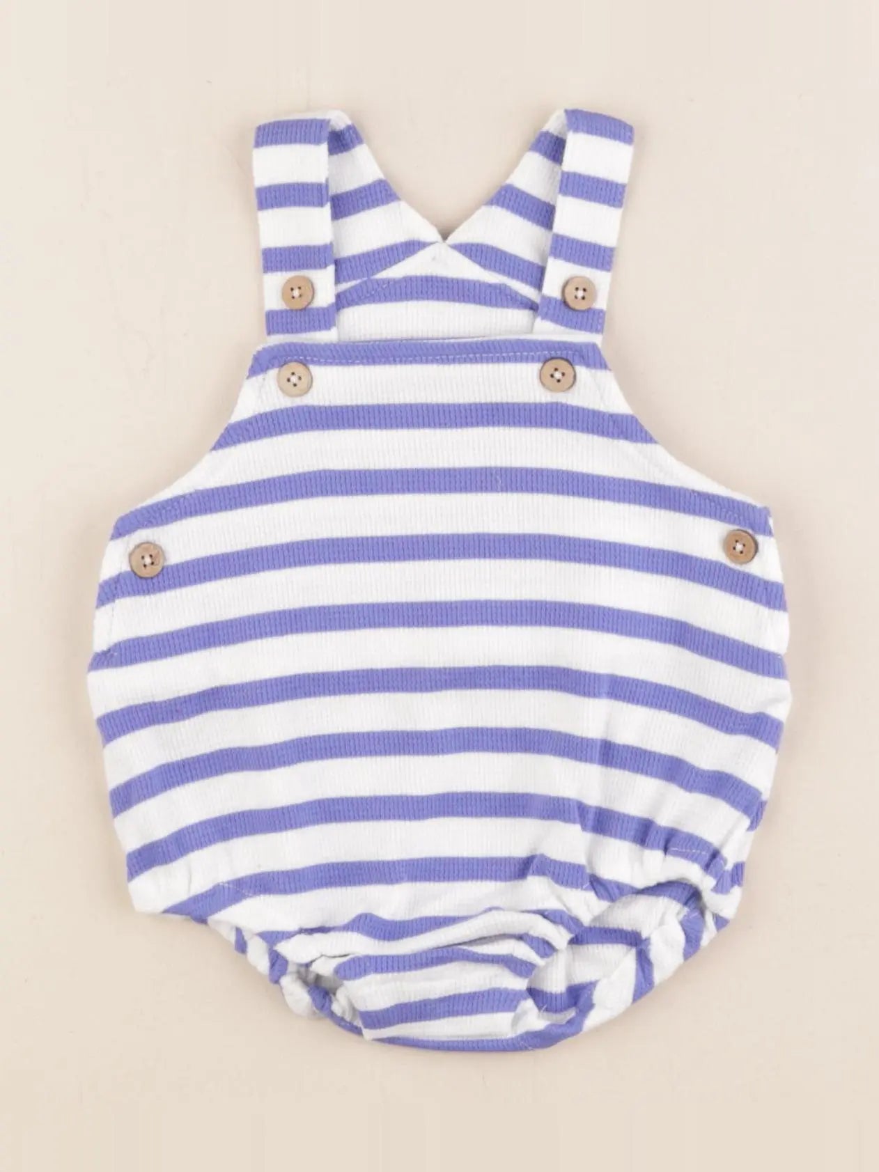 Boutchou - combinaison blanc, bleu - 3 mois