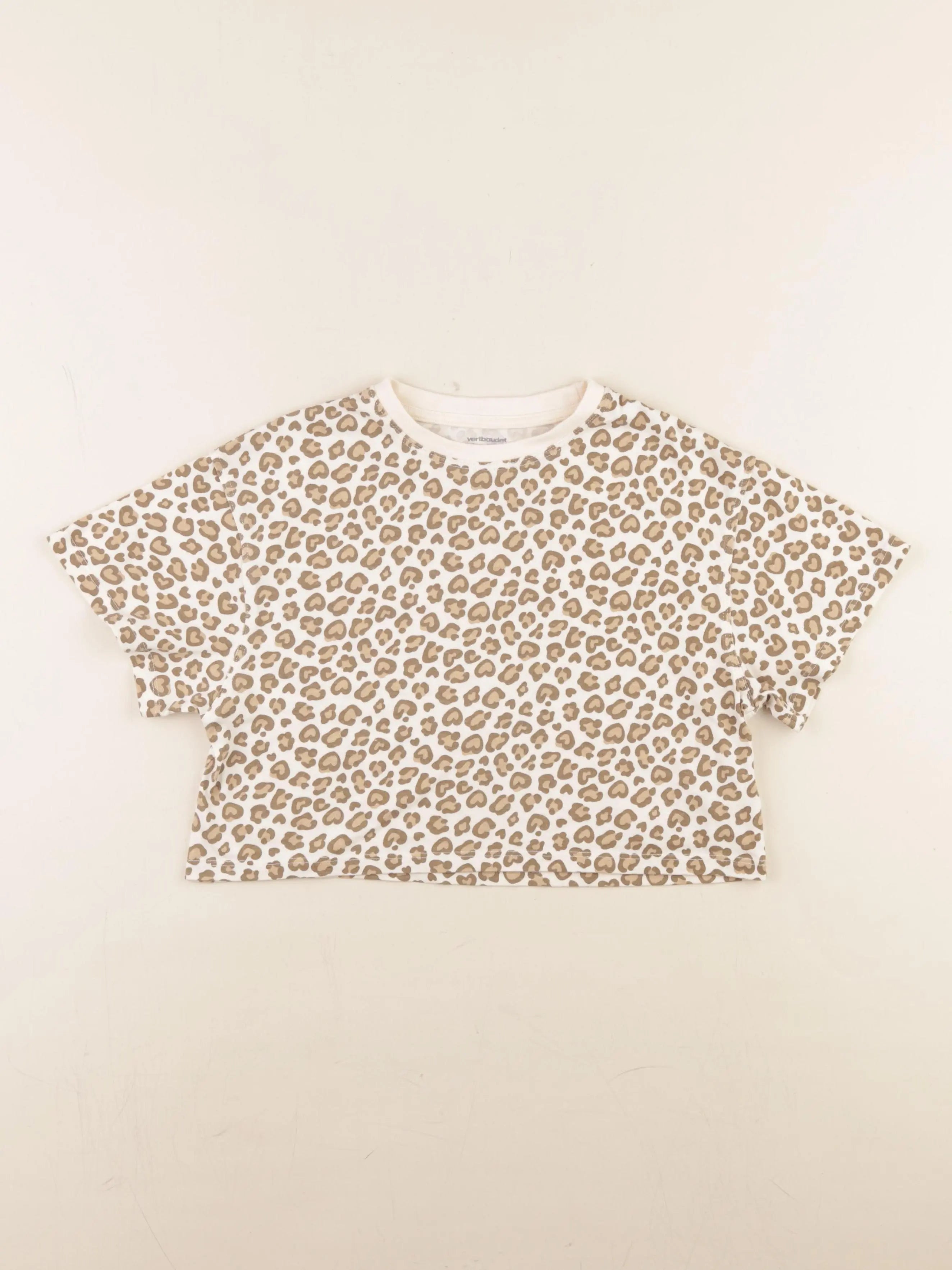 Vertbaudet - tee-shirt marron - 6 ans
