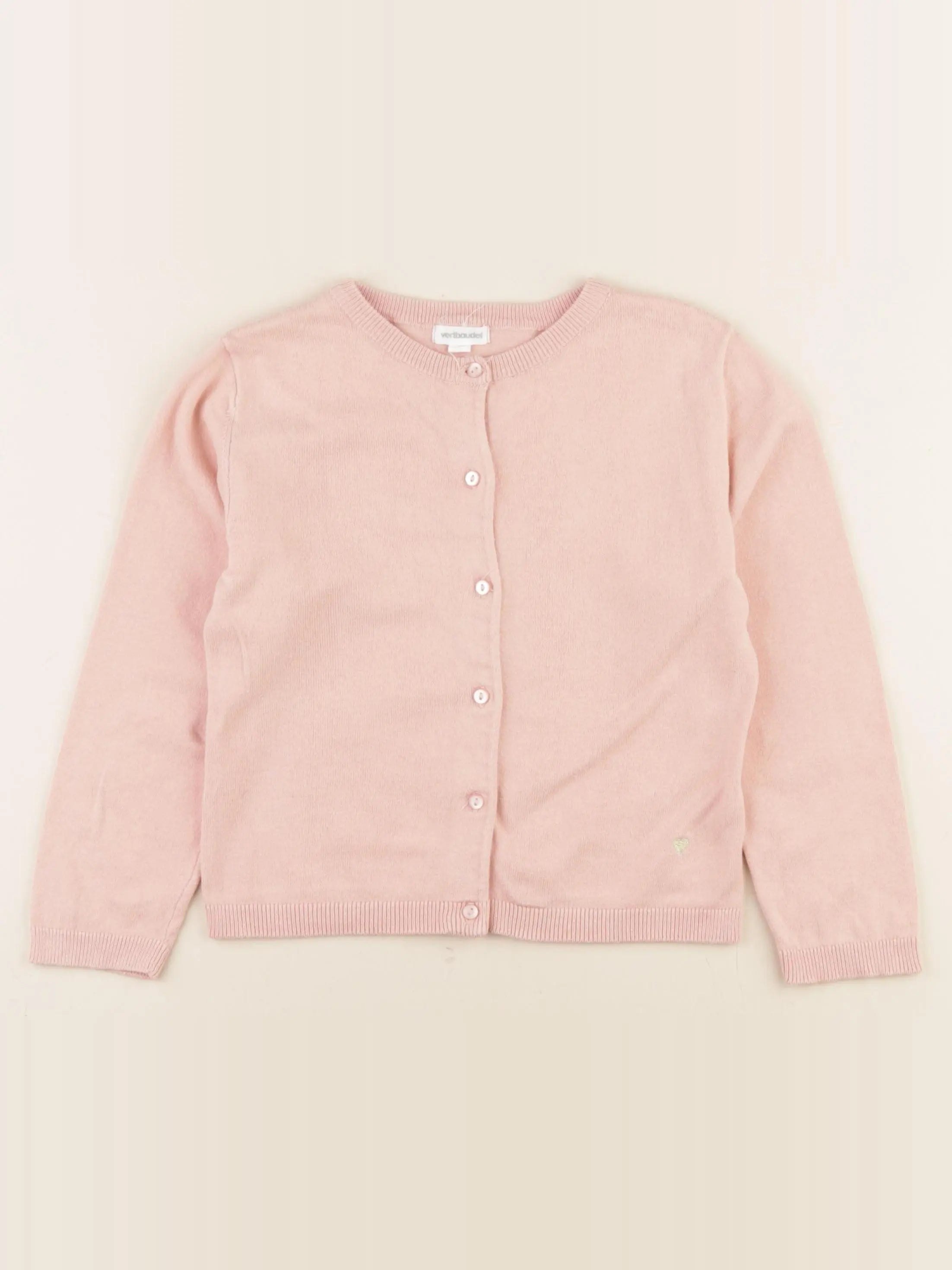 Vertbaudet - gilet rose - 6 ans
