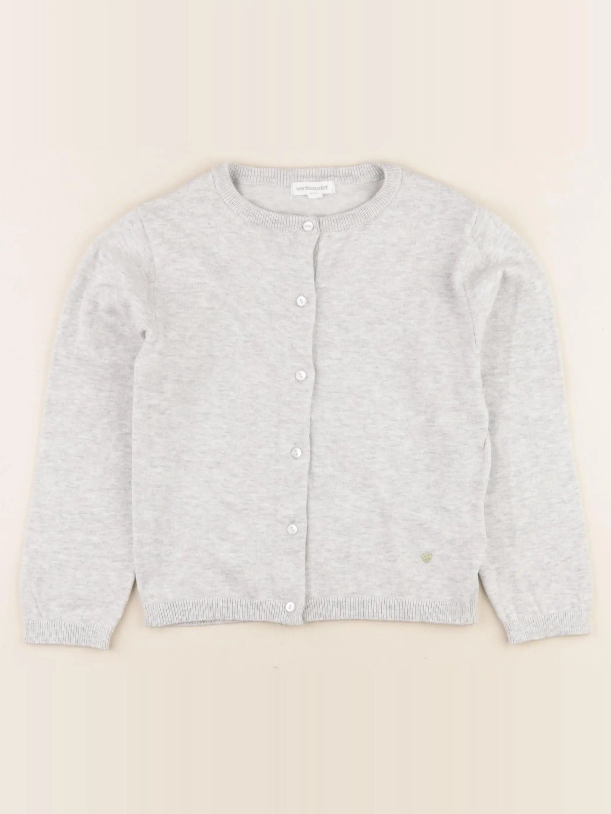 Vertbaudet - gilet gris - 6 ans