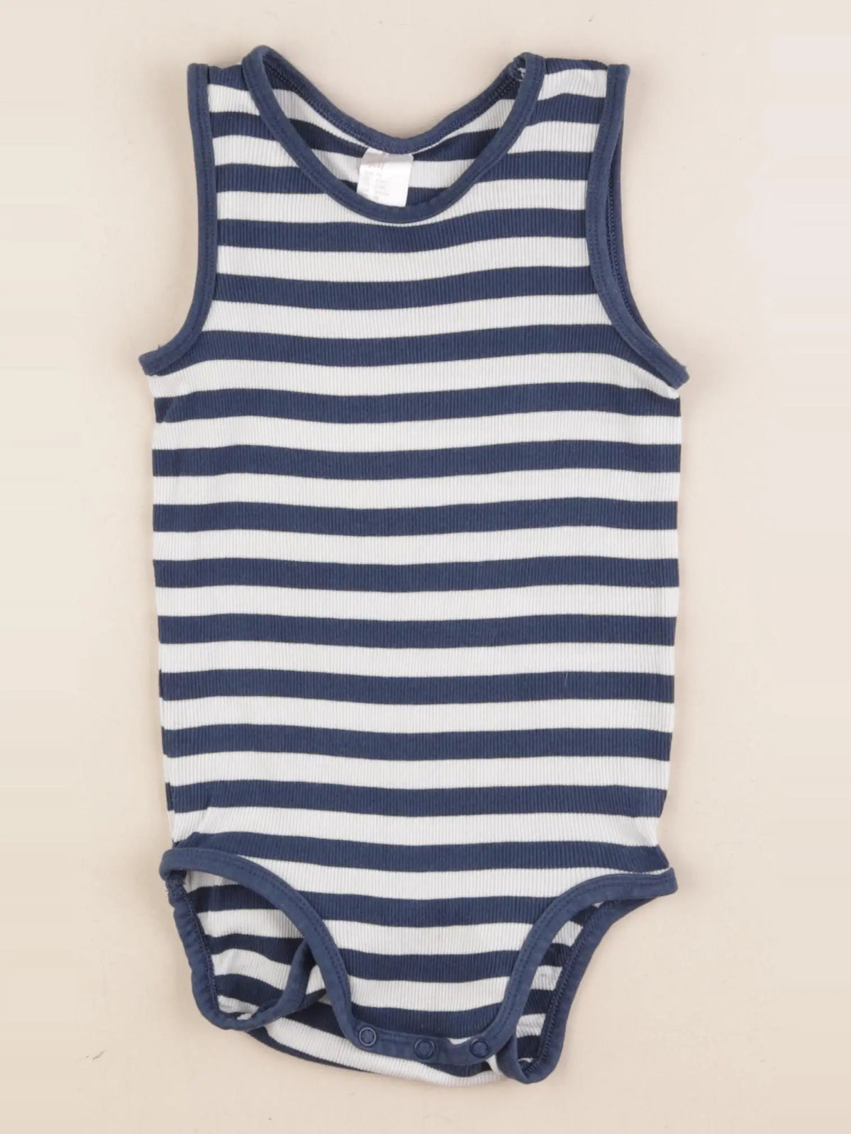 H&M - body blanc, bleu - 2/3 ans