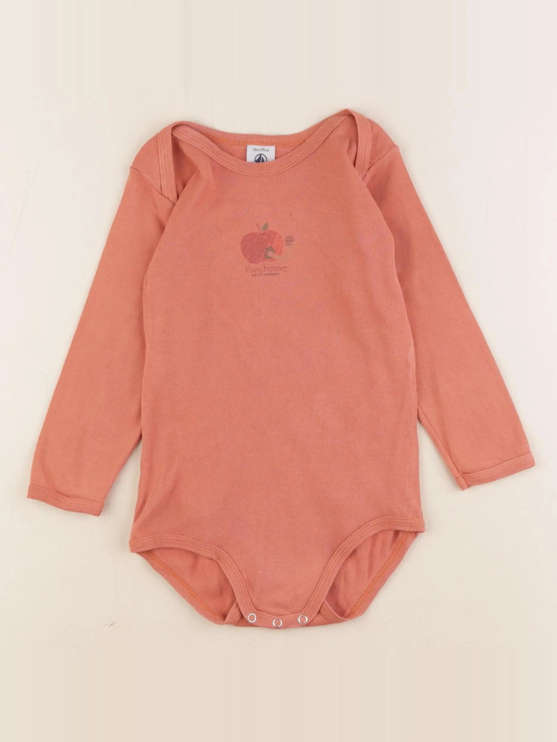 Petit Bateau - body orange - 36 mois