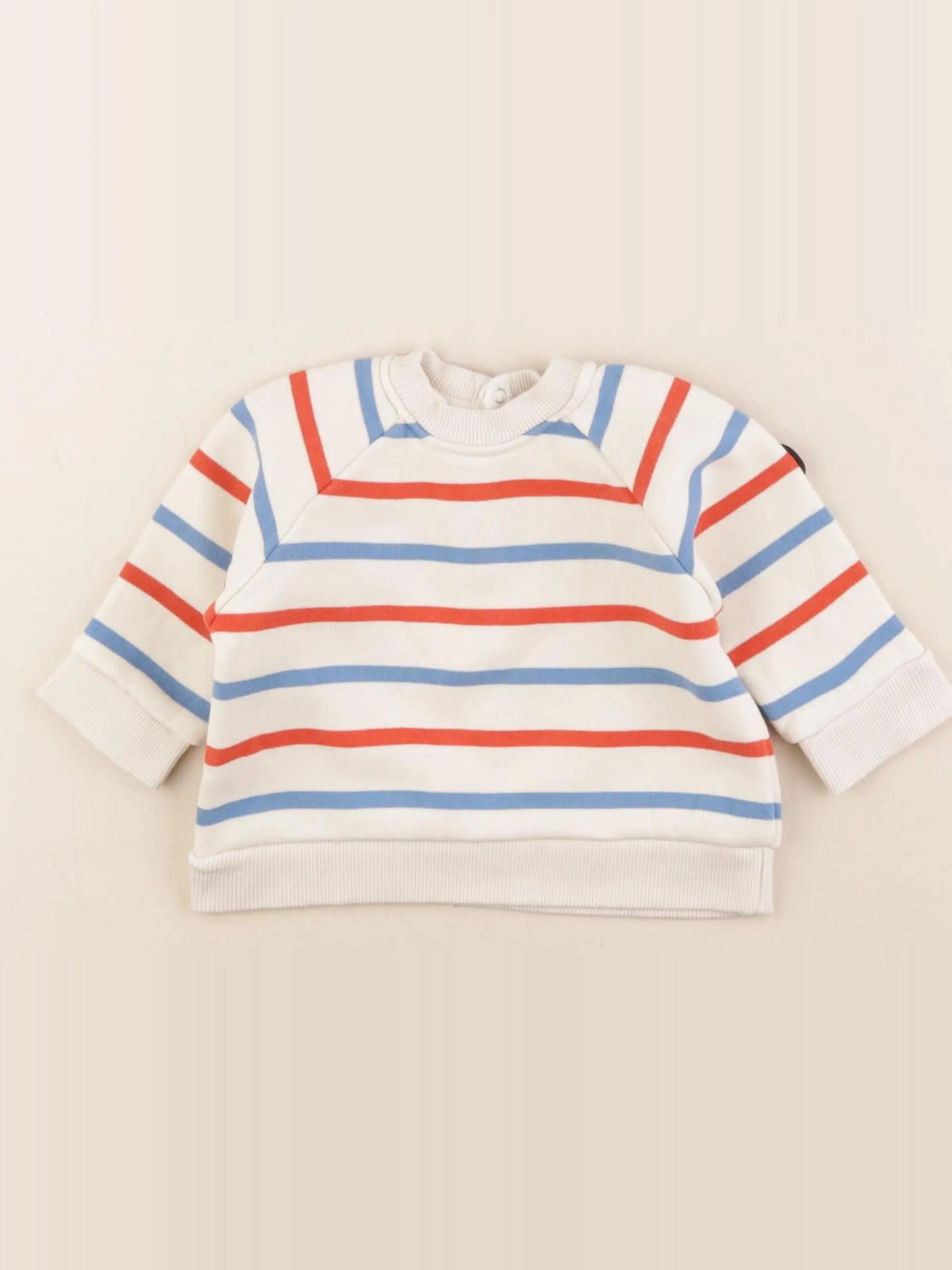 Petit Bateau - sweat blanc - 6 mois