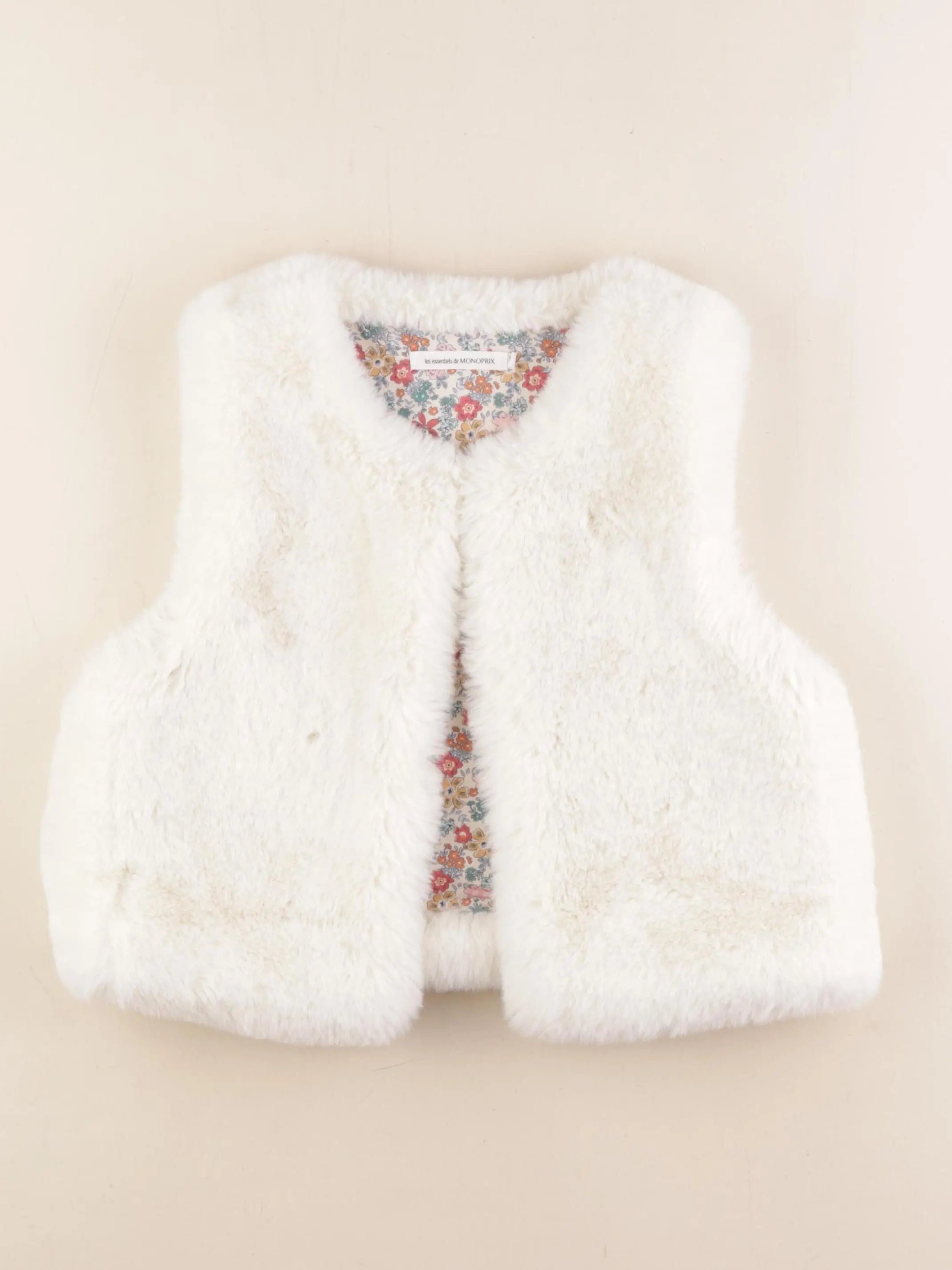 Monoprix - gilet blanc - 12 ans