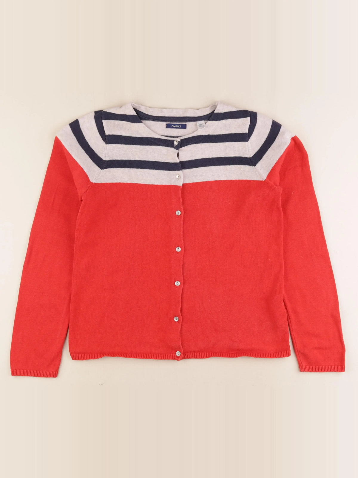 Okaidi - gilet rouge - 12 ans