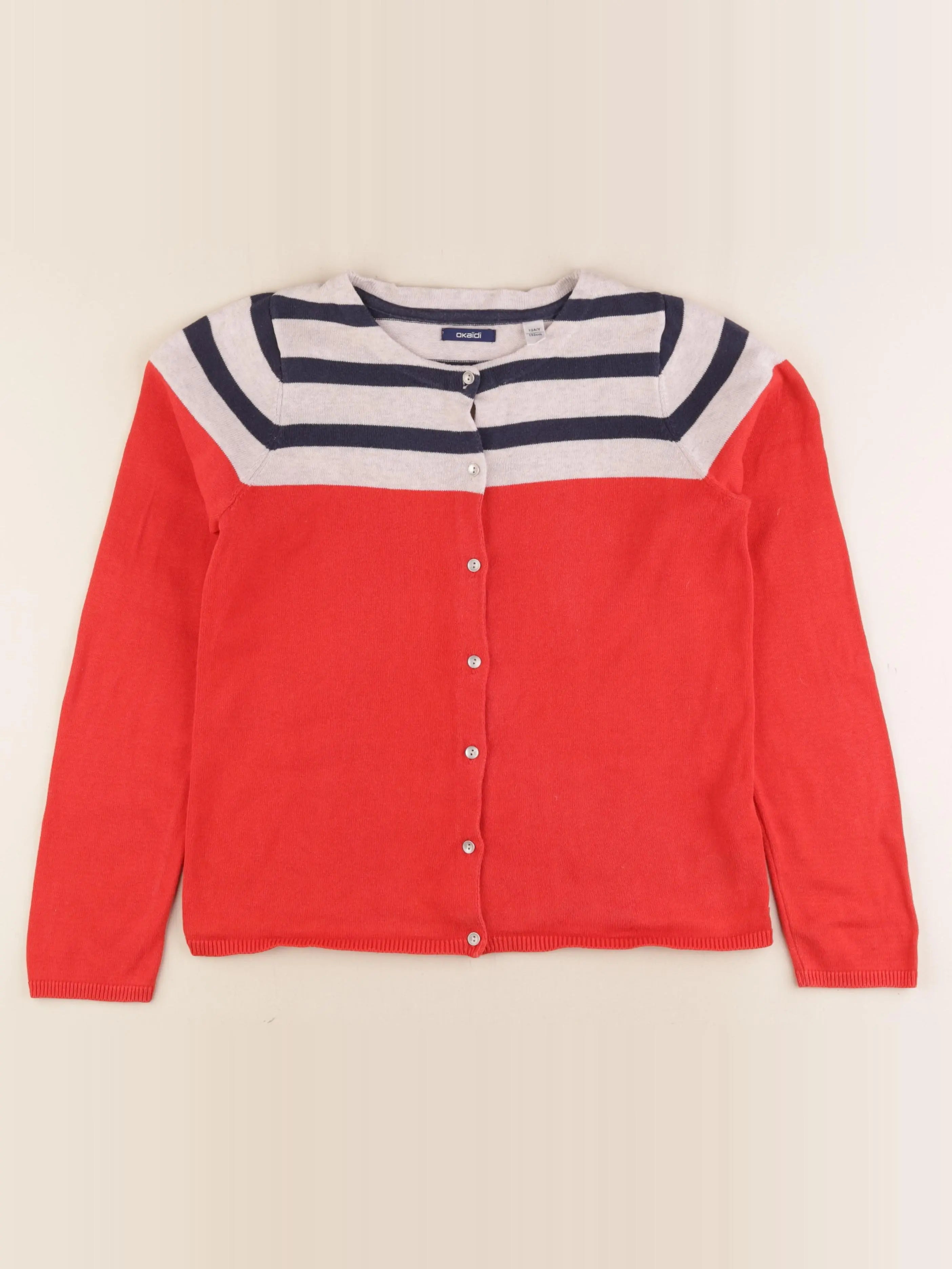 Okaidi - gilet rouge - 12 ans
