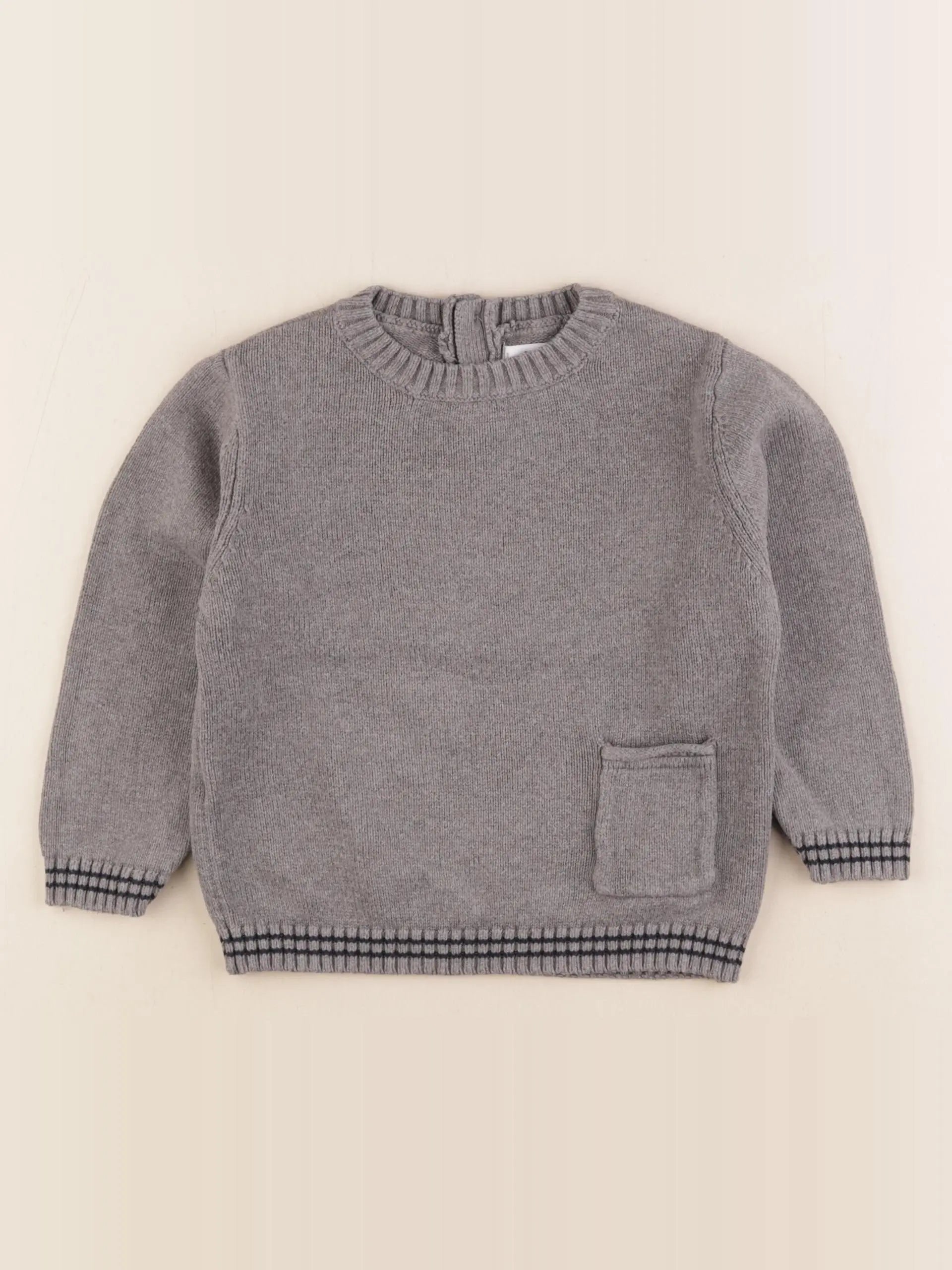 Mango - pull gris - 2/3 ans